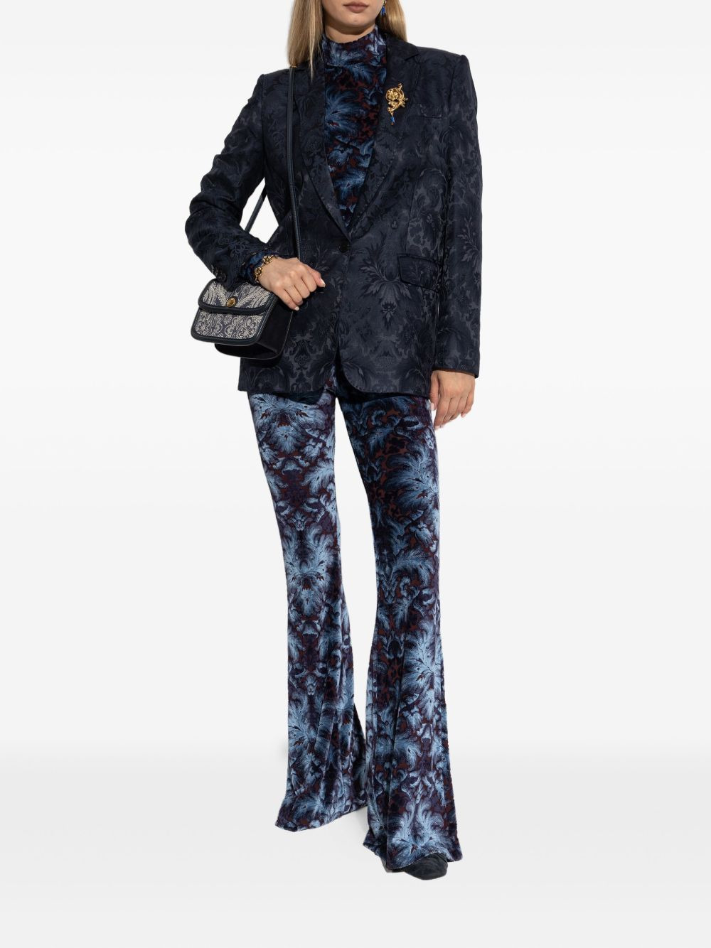 floral-pattern single-breasted blazer - 2
