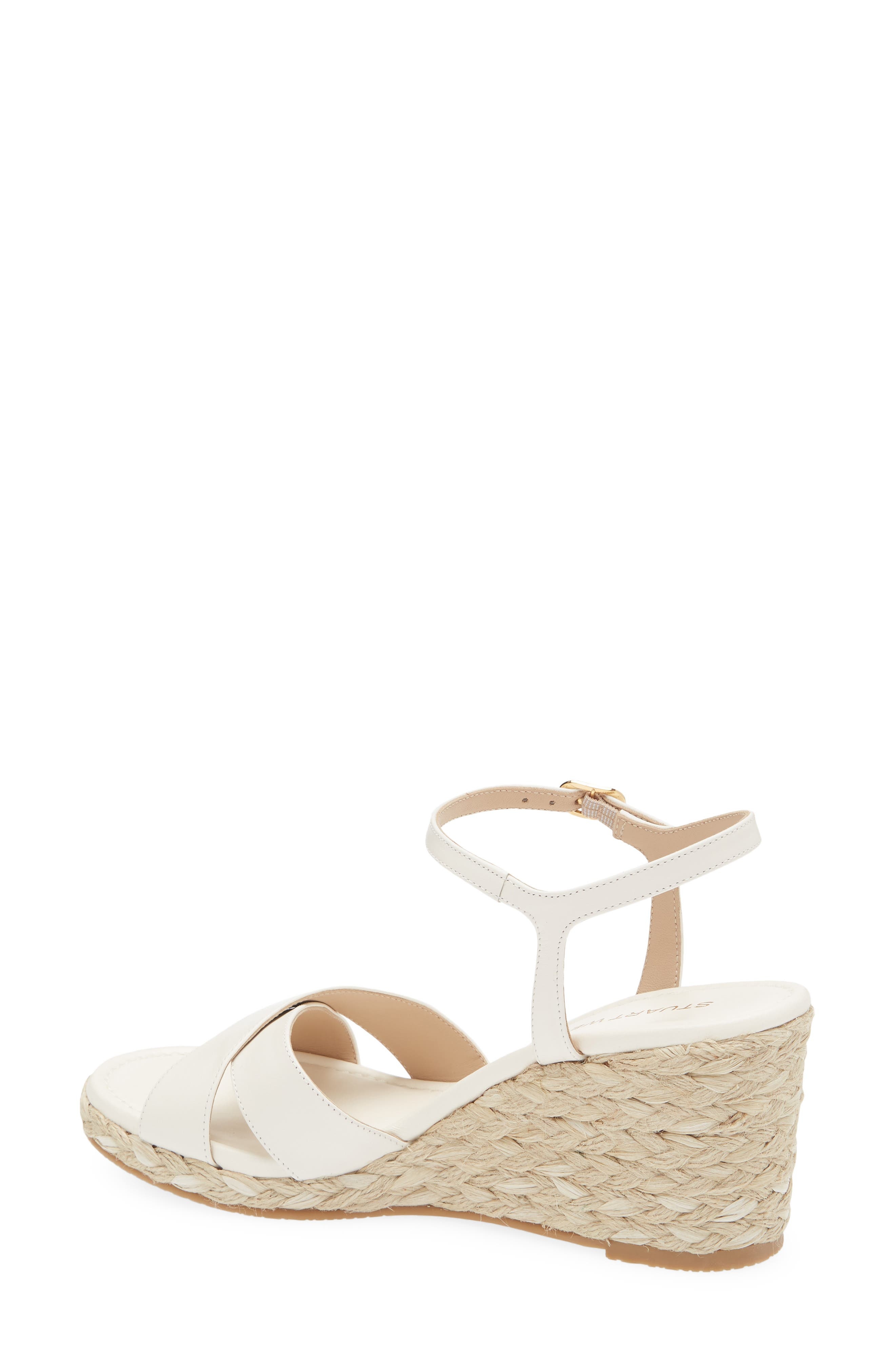 Stuart Weitzman Dayna Espadrille Wedge Sandal in Cream/Natural at Nordstrom - 2