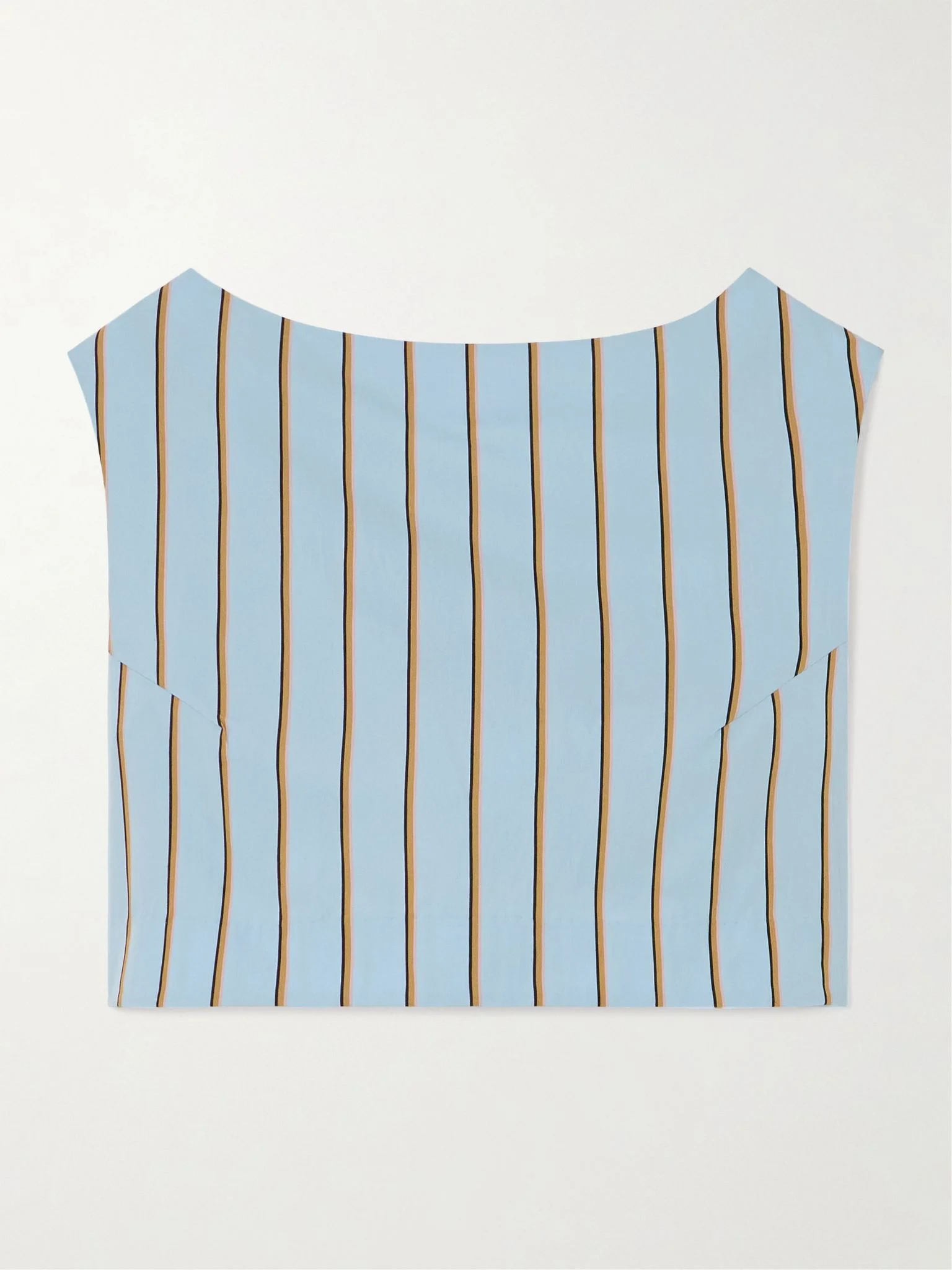 Richard cropped striped twill top Light blue - 1
