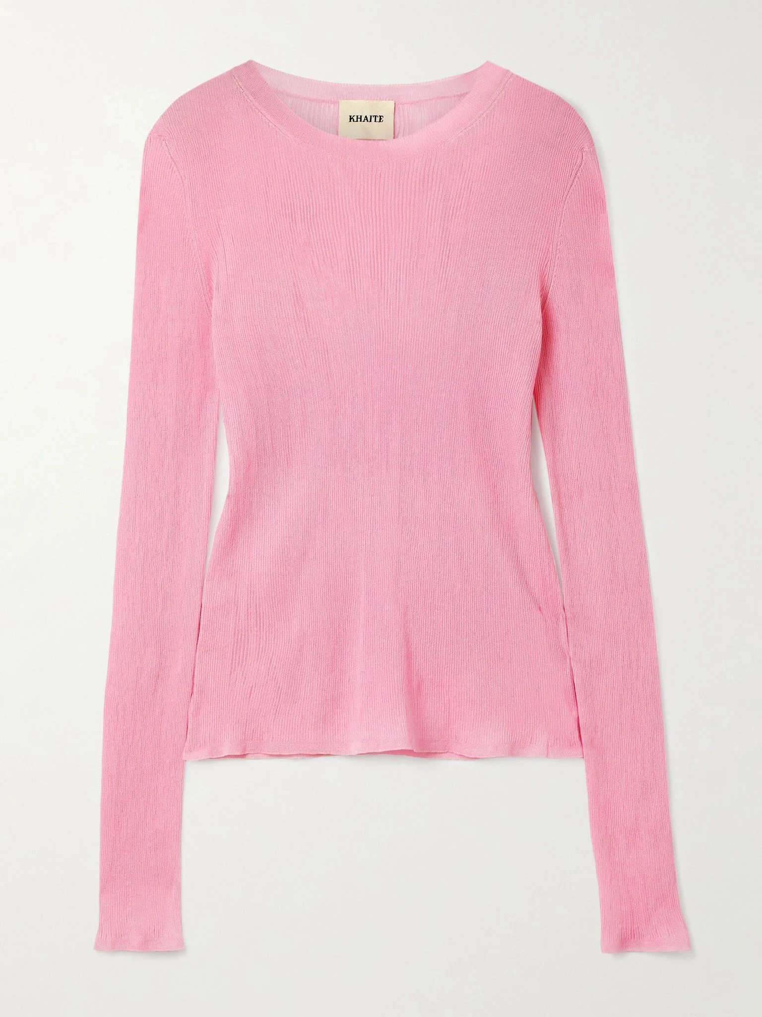 Mosi ribbed silk top Pink - 1
