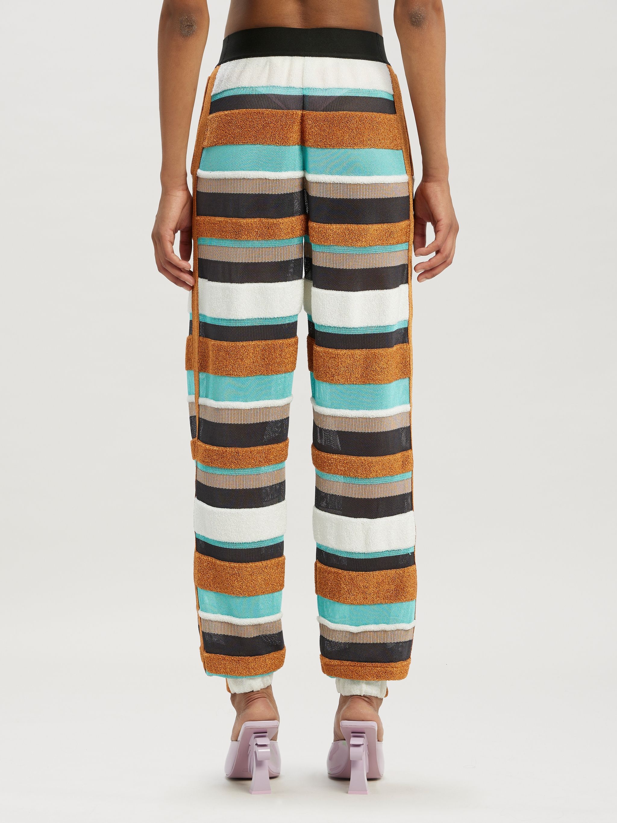 Lurex Stripes Knit Logo Pants - 5