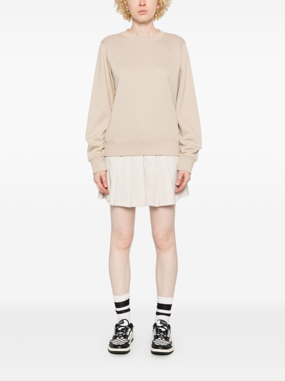 embroidered-logo crew-neck sweatshirt - 2