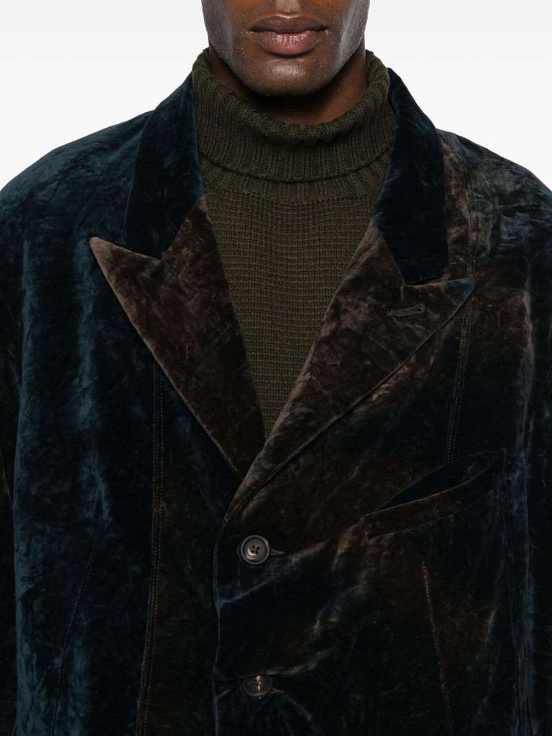 gathered velvet blazer 5