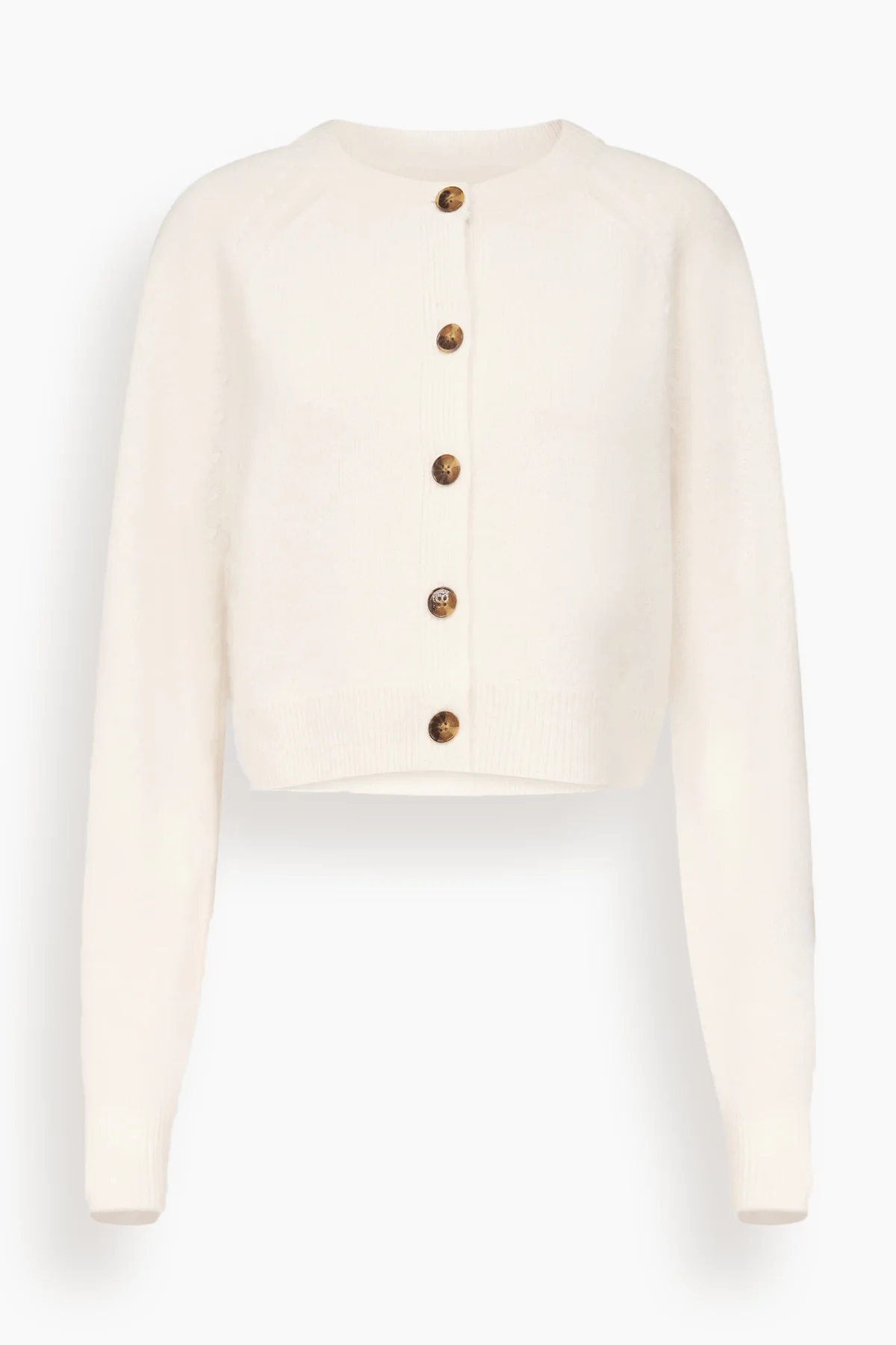 Heike Cropped Cardigan in Ivory - 1