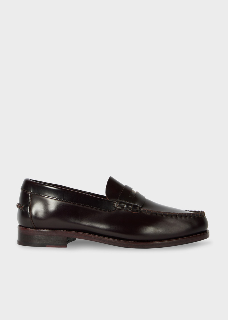 Bordeaux Leather 'Lido' Loafers - 1