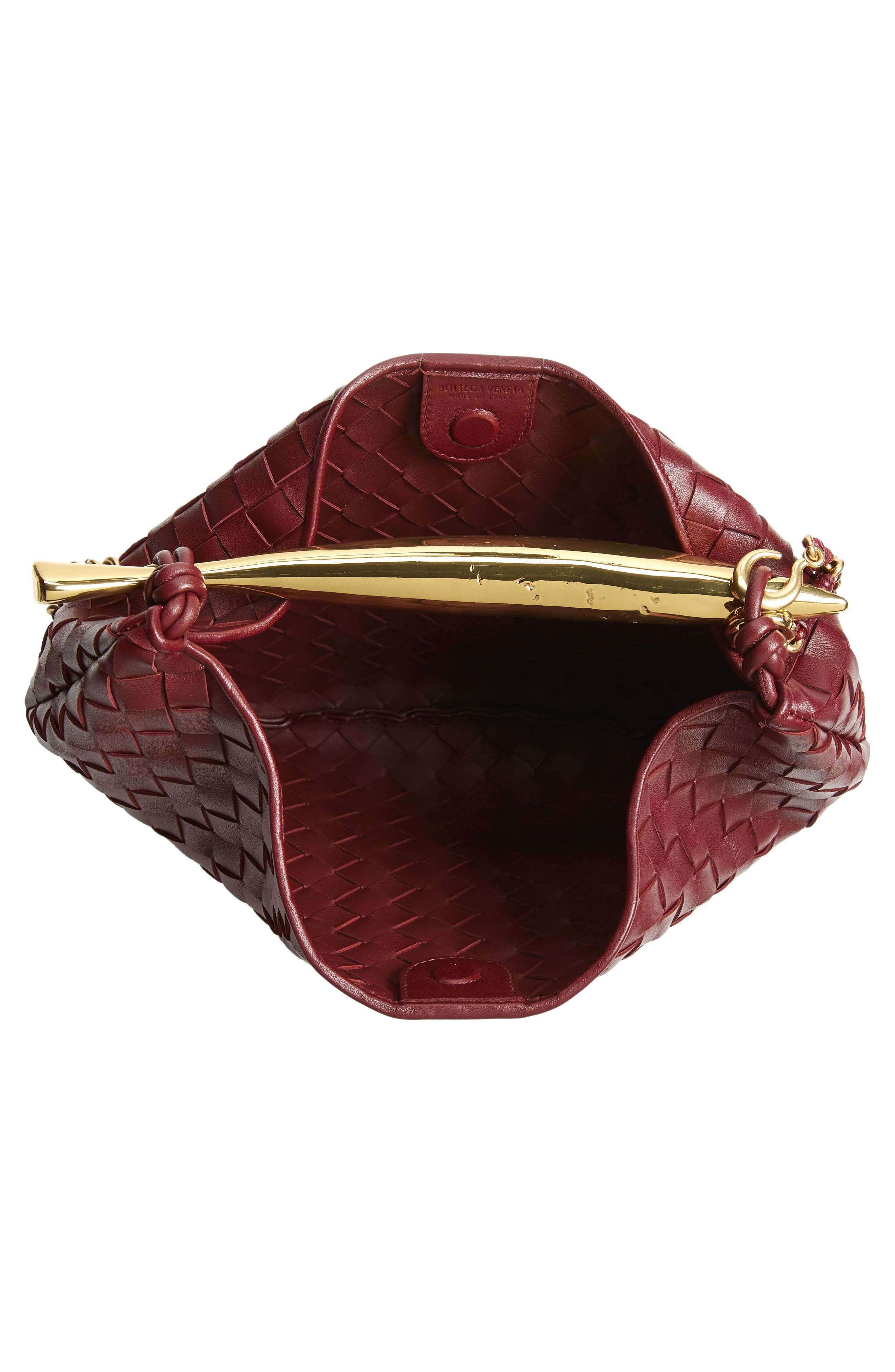 Bottega Veneta Small Sardine Intrecciato Leather Top Handle Bag in Barolo/Brass at Nordstrom - 5