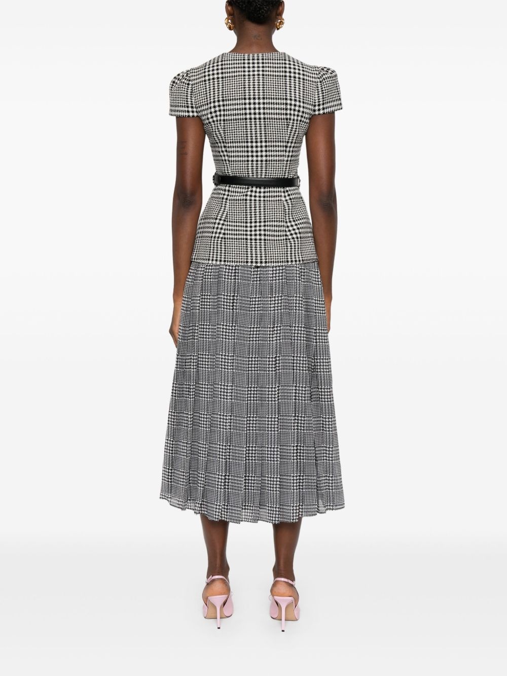 Houndstooth midi dress - 4