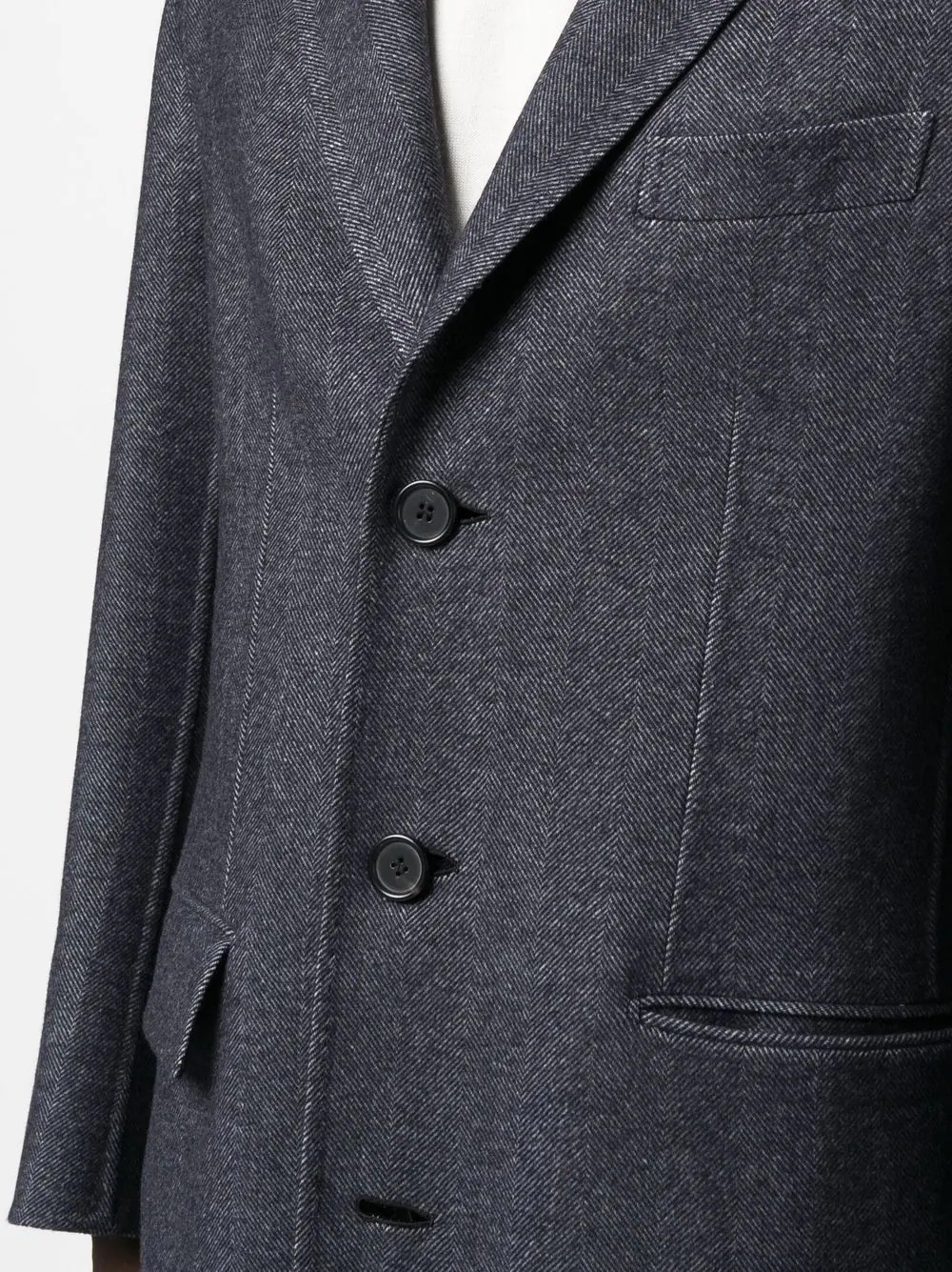 single-breasted wool coat - 5