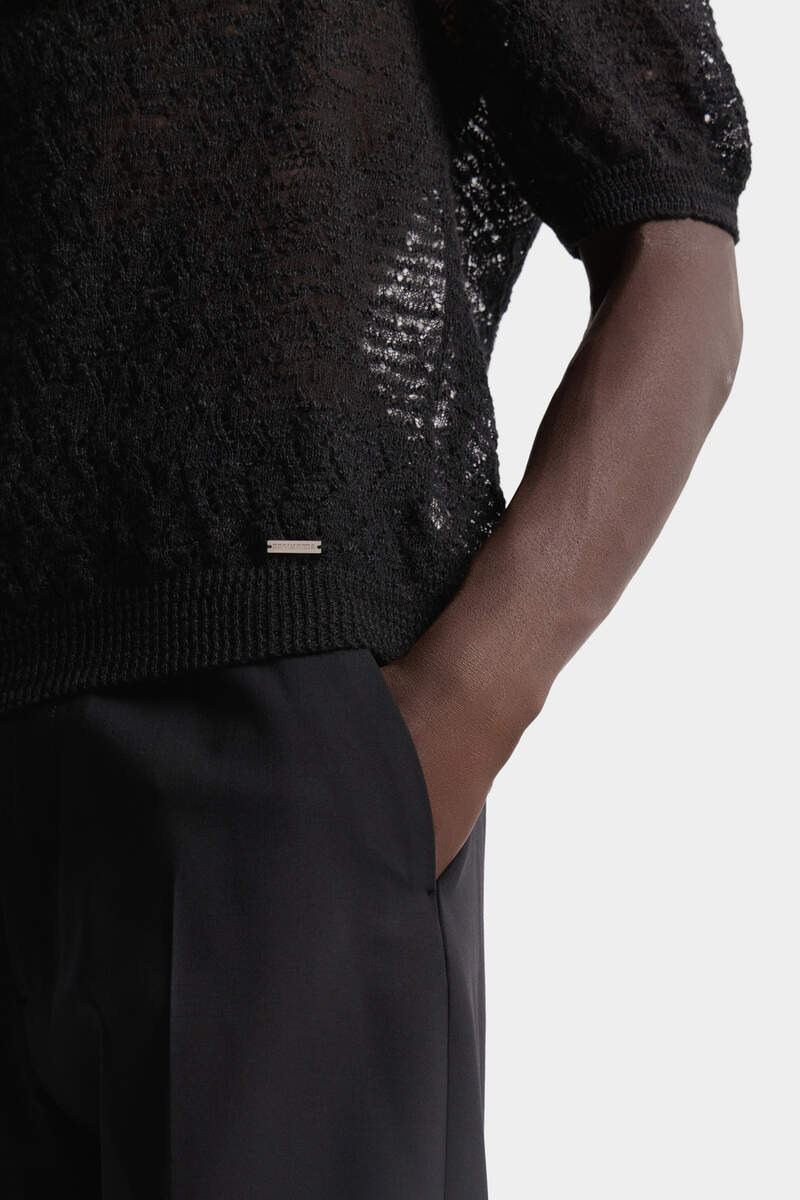 OPEN WORK KNIT T-SHIRT 5