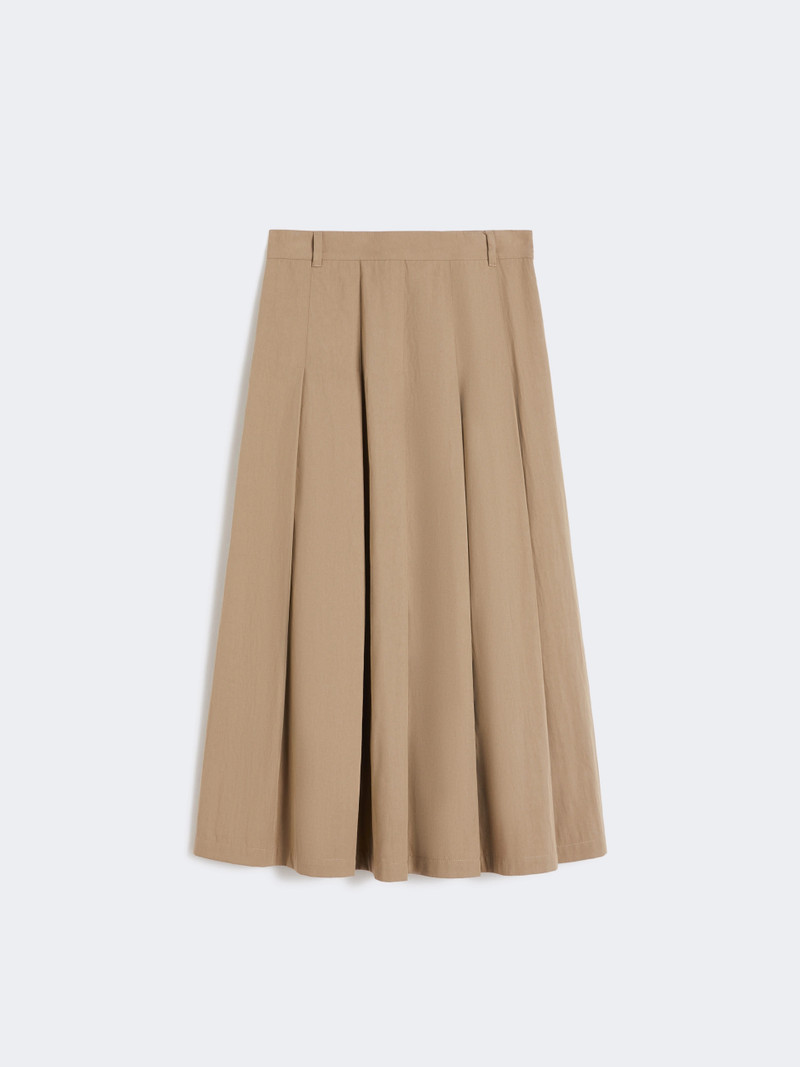 ORME Washed gabardine skirt - HAZELNUT BROWN 1