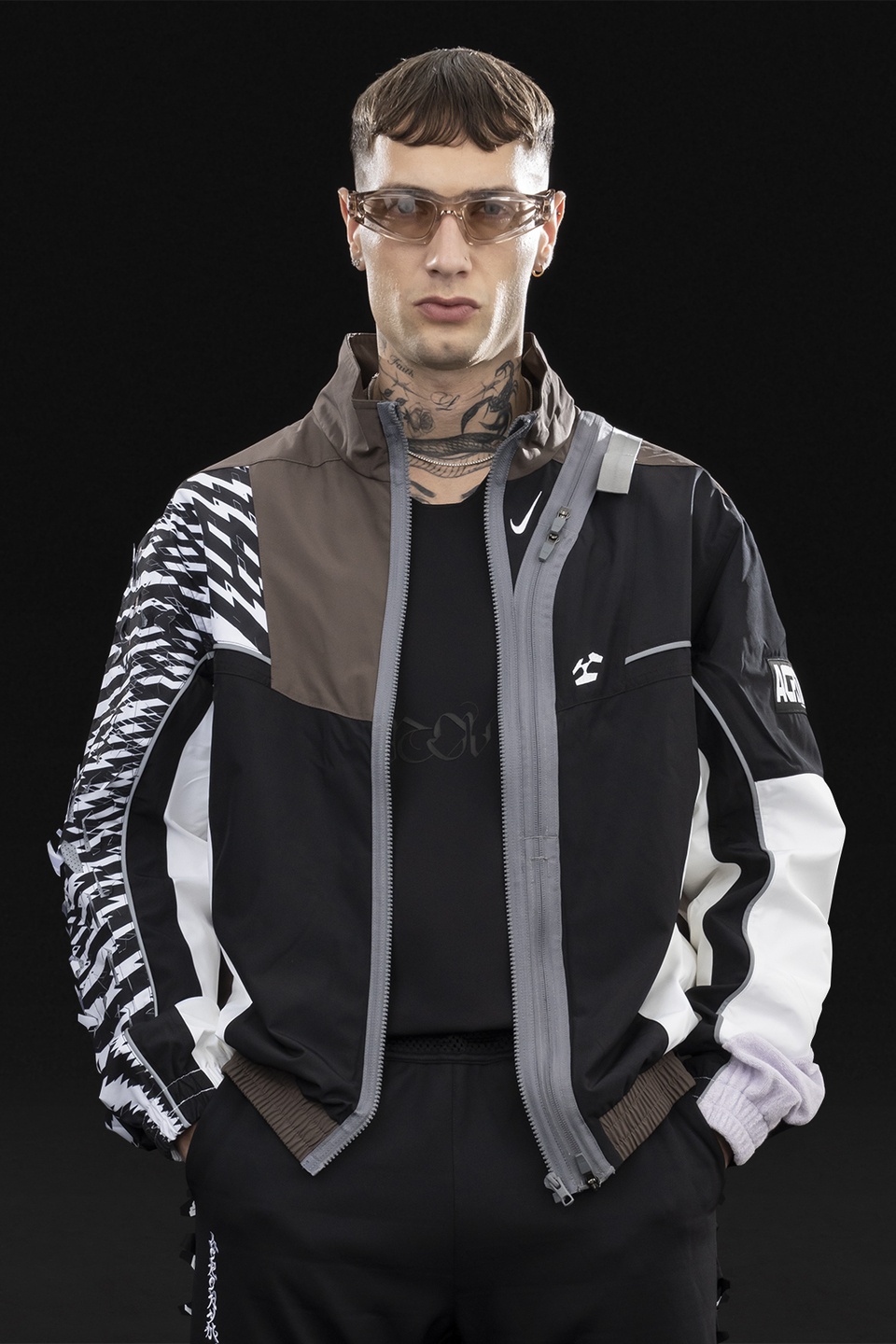 GGG-J2-100 Nike® Acronym® Track Jacket Woven White/Multi - 36