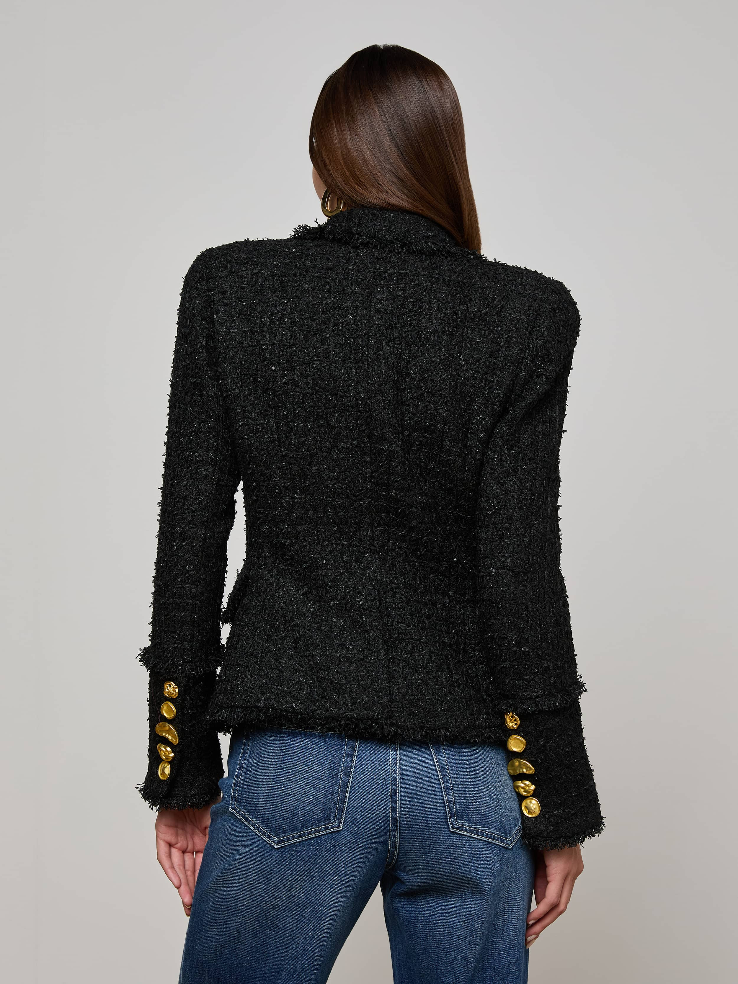 Kaisley Frayed Trim Blazer - 5