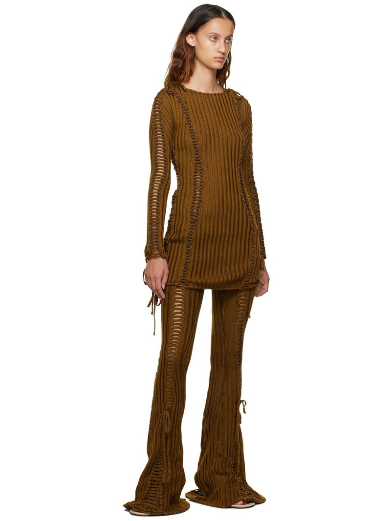 ISA BOULDER SSENSE Exclusive Brown Minidress outlook