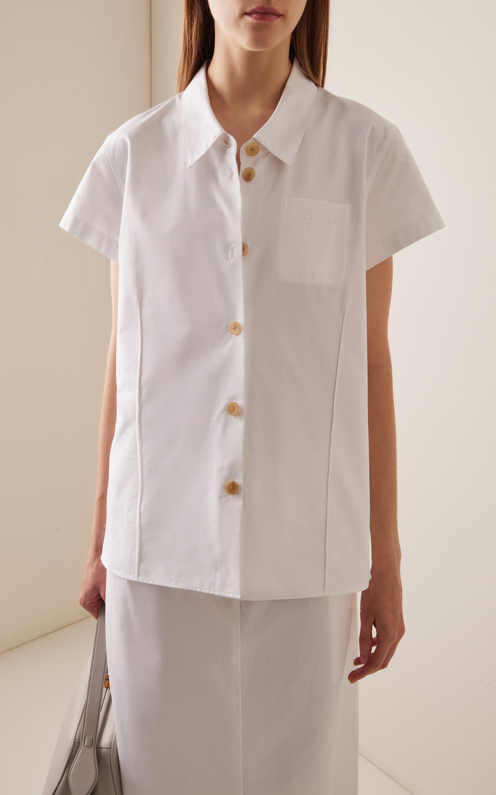 Keefe Cotton Poplin Shirt white - 2