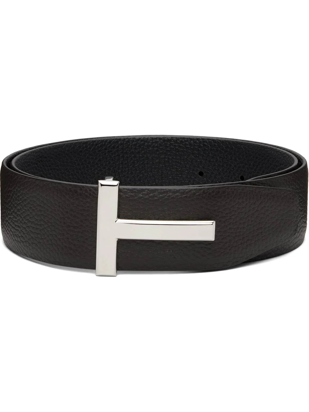 Brown & Black Reversible T Icon Belt - 1