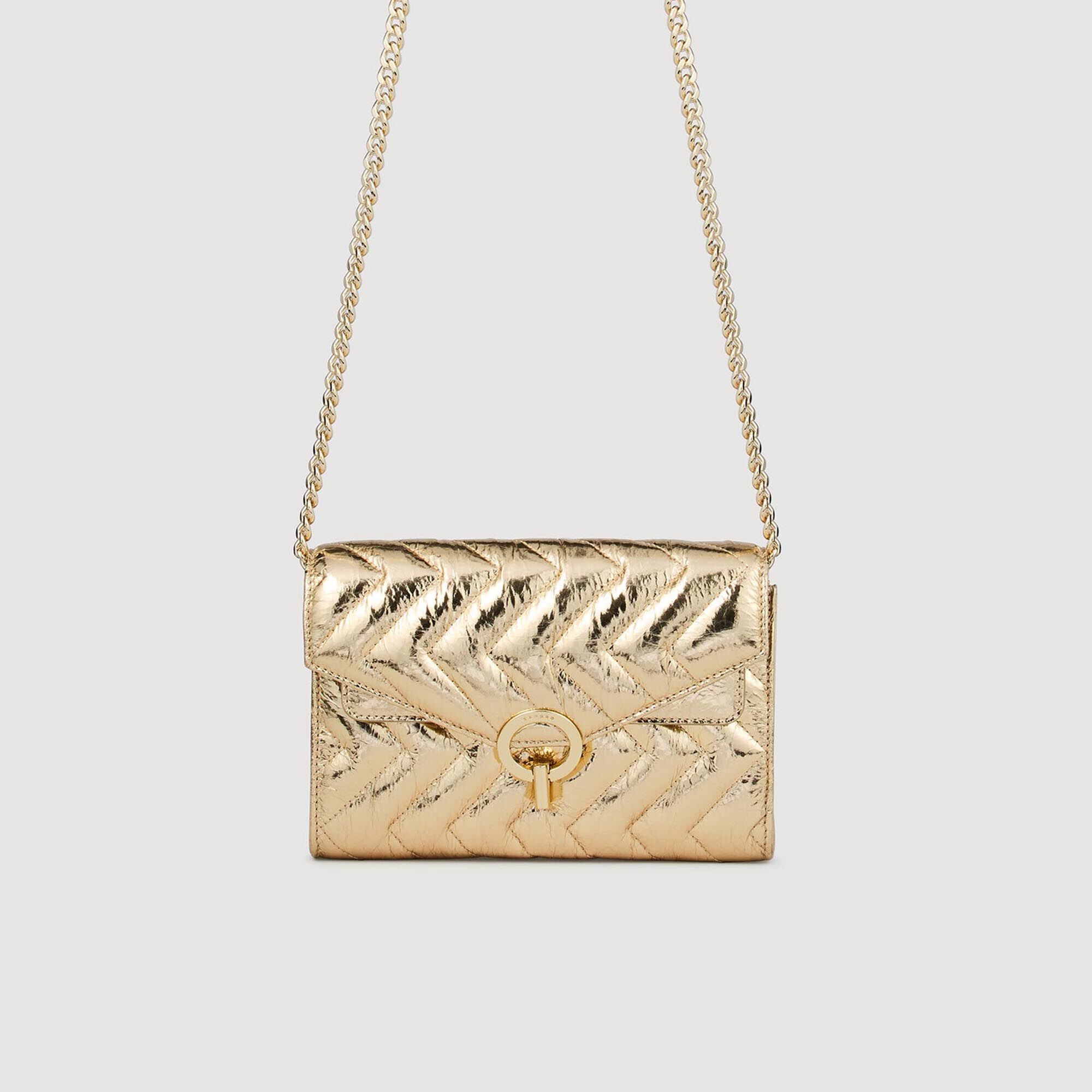 CRACKLED LEATHER CROSSBODY BAG - 3