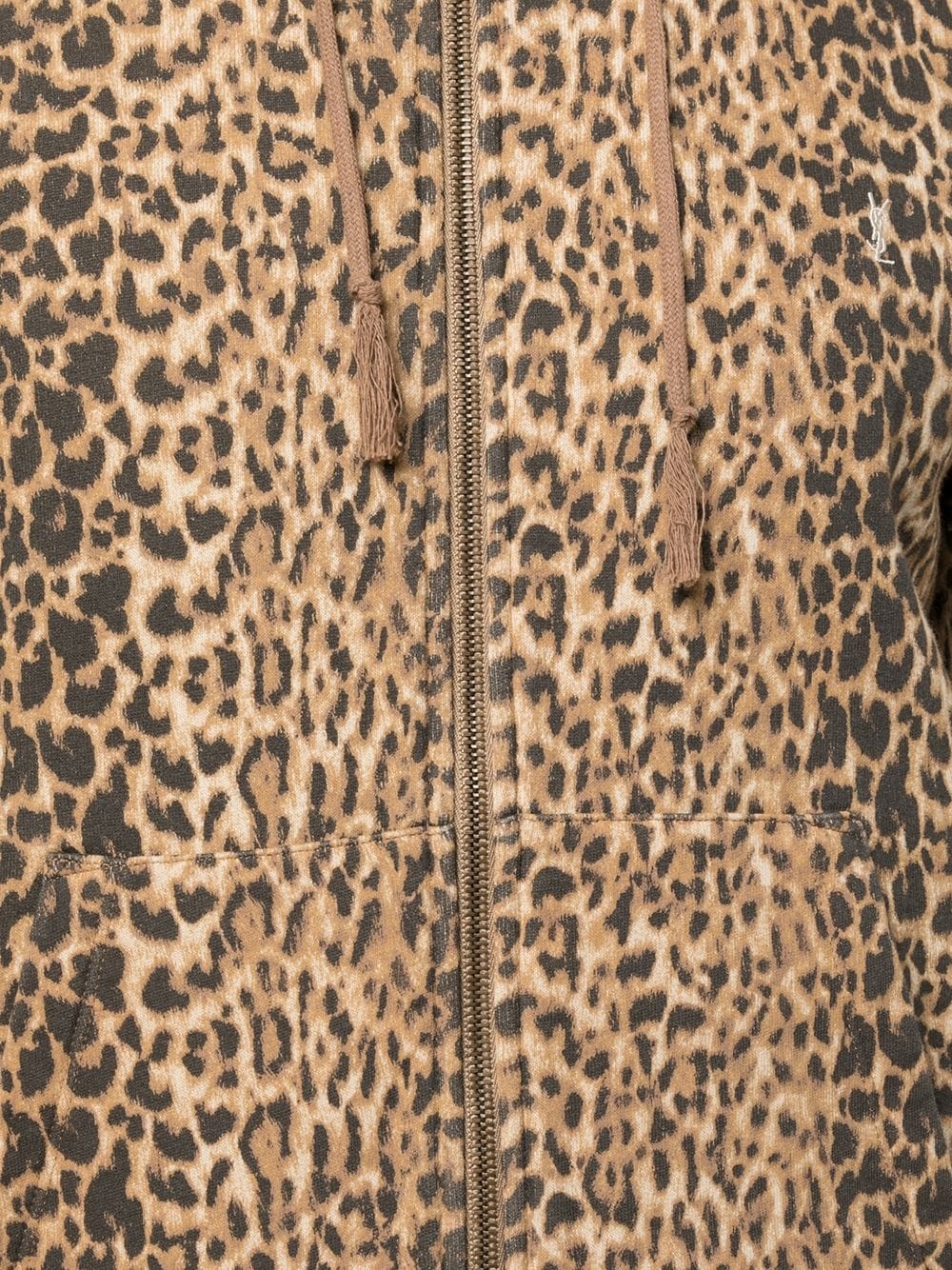 leopard-print zipped hoodie - 5