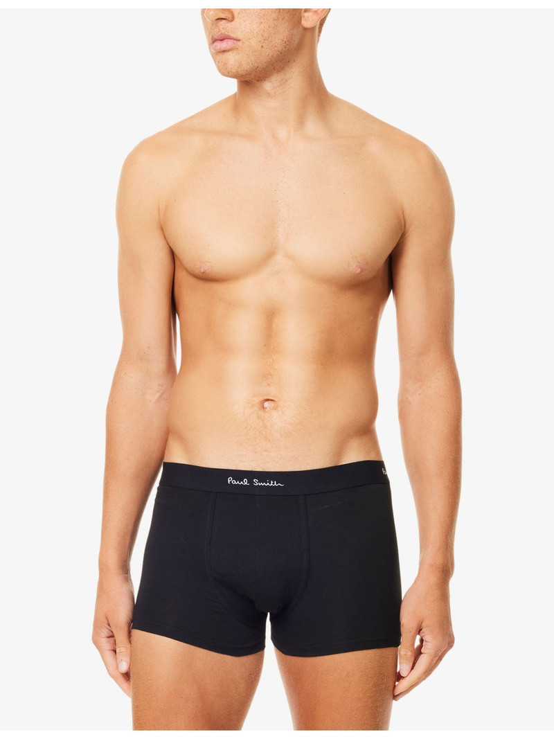 Paul Smith Branded-Waistband Pack of Five Cotton-Jersey Boxers outlook
