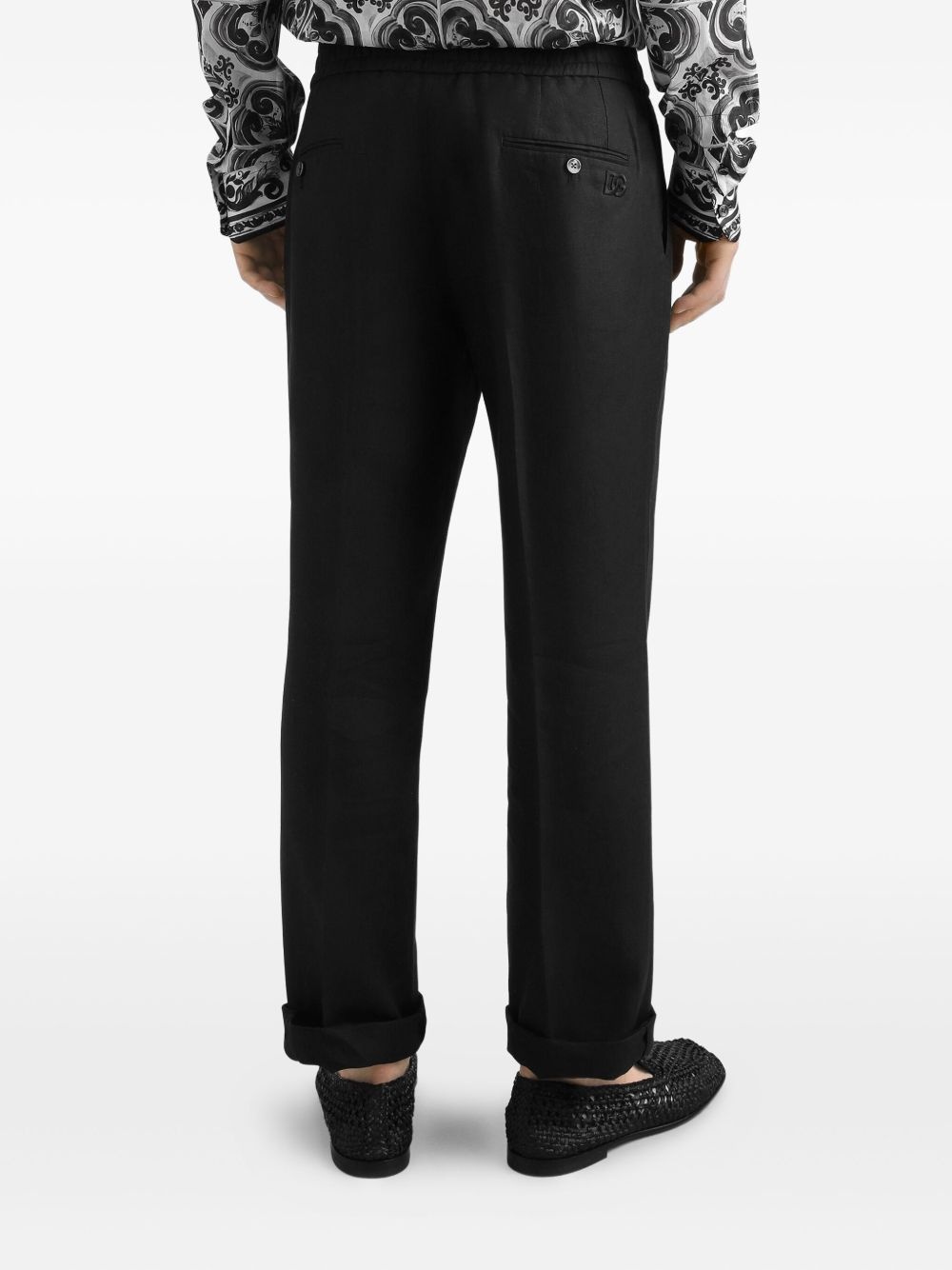 drawstring-waist pleated trousers - 5