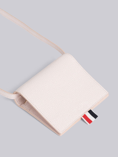 Thom Browne Pebble Grain Leather Cardholder With Strap outlook