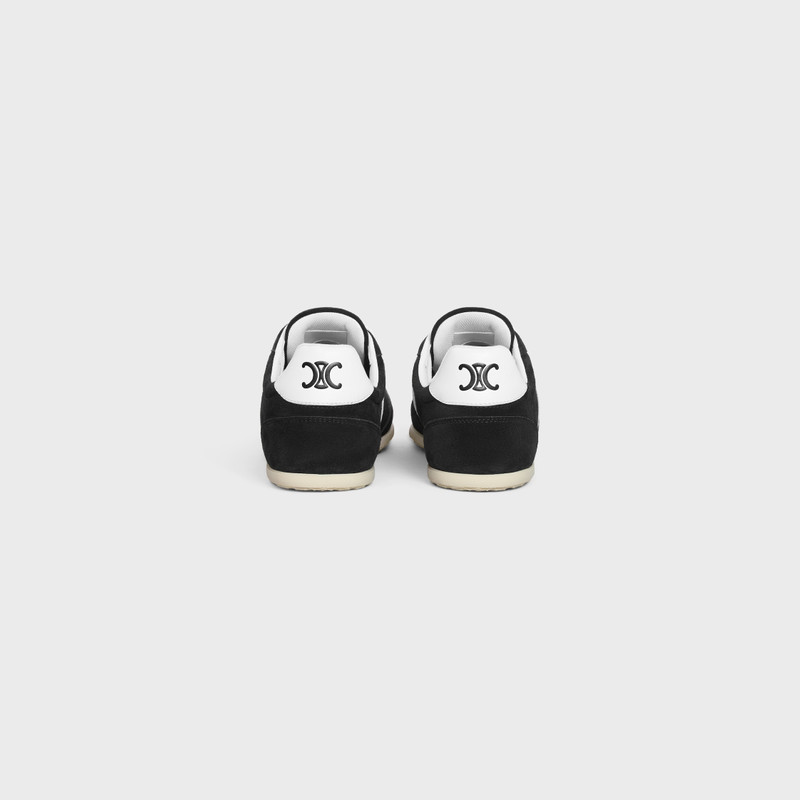 CELINE CELINE JOGGER LOW LACE-UP SNEAKER WITH TRIOMPHE in SUEDE CALFSKIN AND CALFSKIN outlook