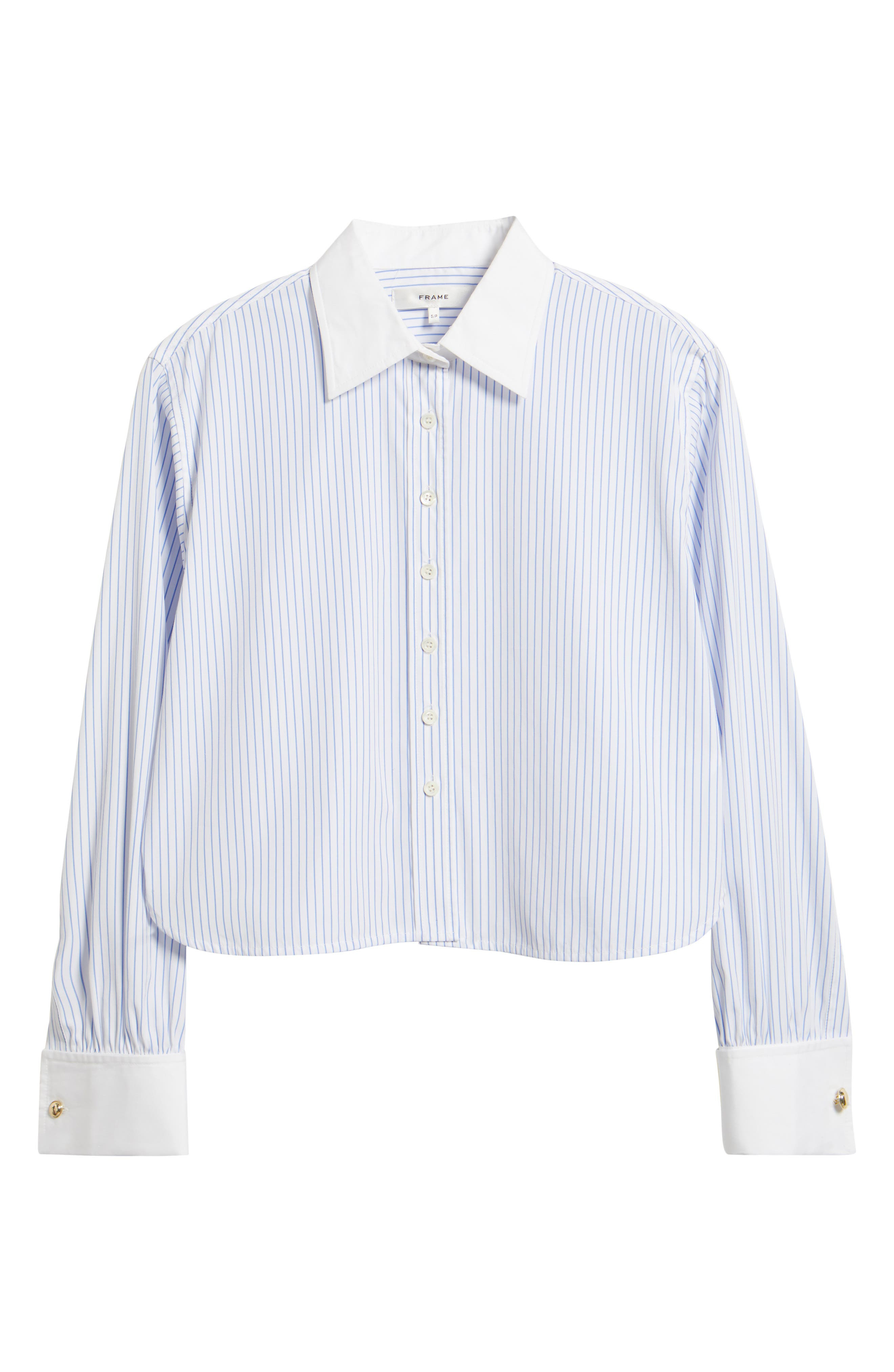 FRAME The Charles Button-Up Shirt in Oxford Blue Multi at Nordstrom - 5