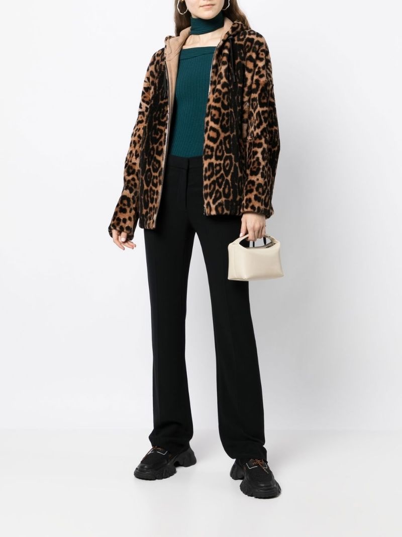 leopard-print faux fur jacket - 4