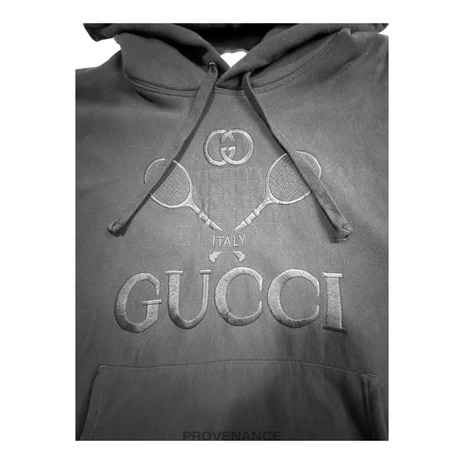 Gucci Tennis Hoodie - Black French Terry  L - 3