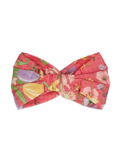 GUCCI floral-print hair bow outlook