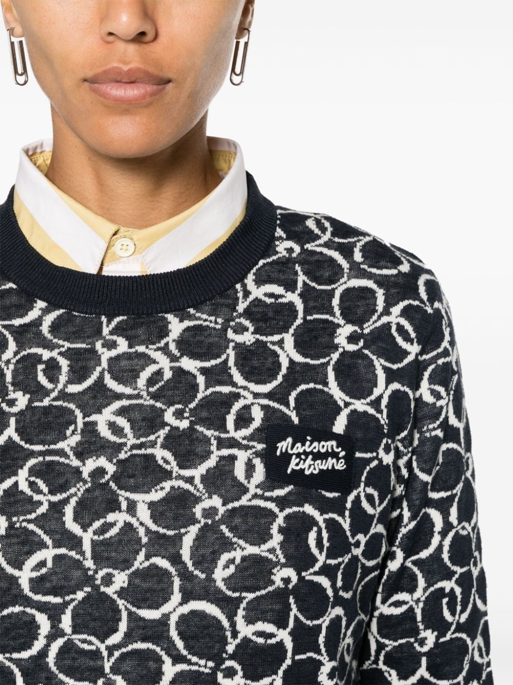 logo-appliqué floral jumper - 5