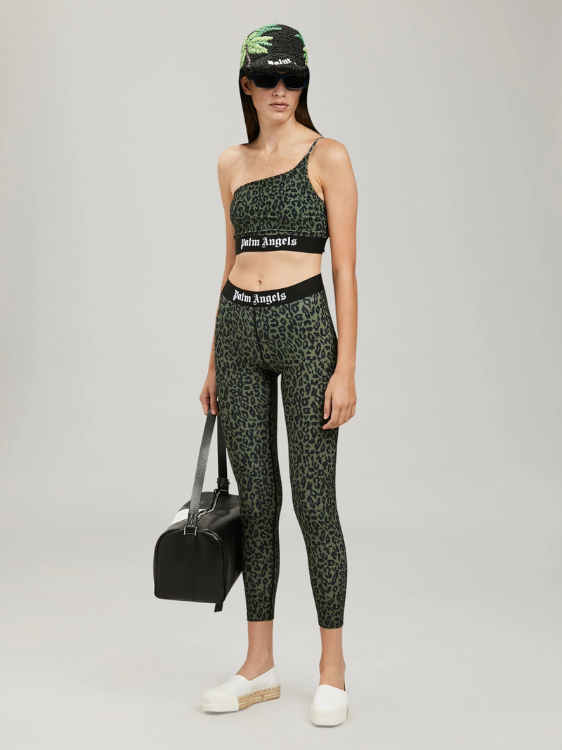 Palm Angels LEOPARD ONE SHOULDER TRACK TOP outlook