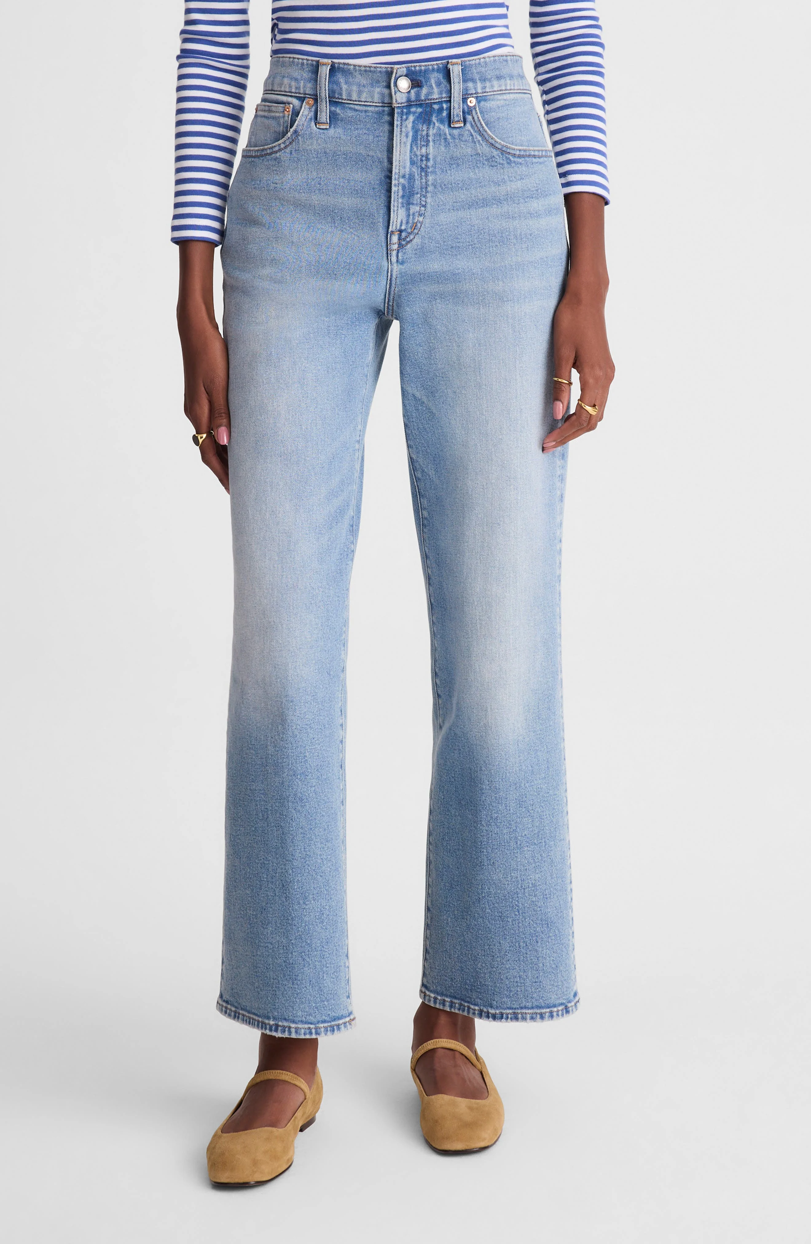 Madewell The Perfect Vintage Crop Wide Leg Jeans in Raebrook Wash at Nordstrom - 1