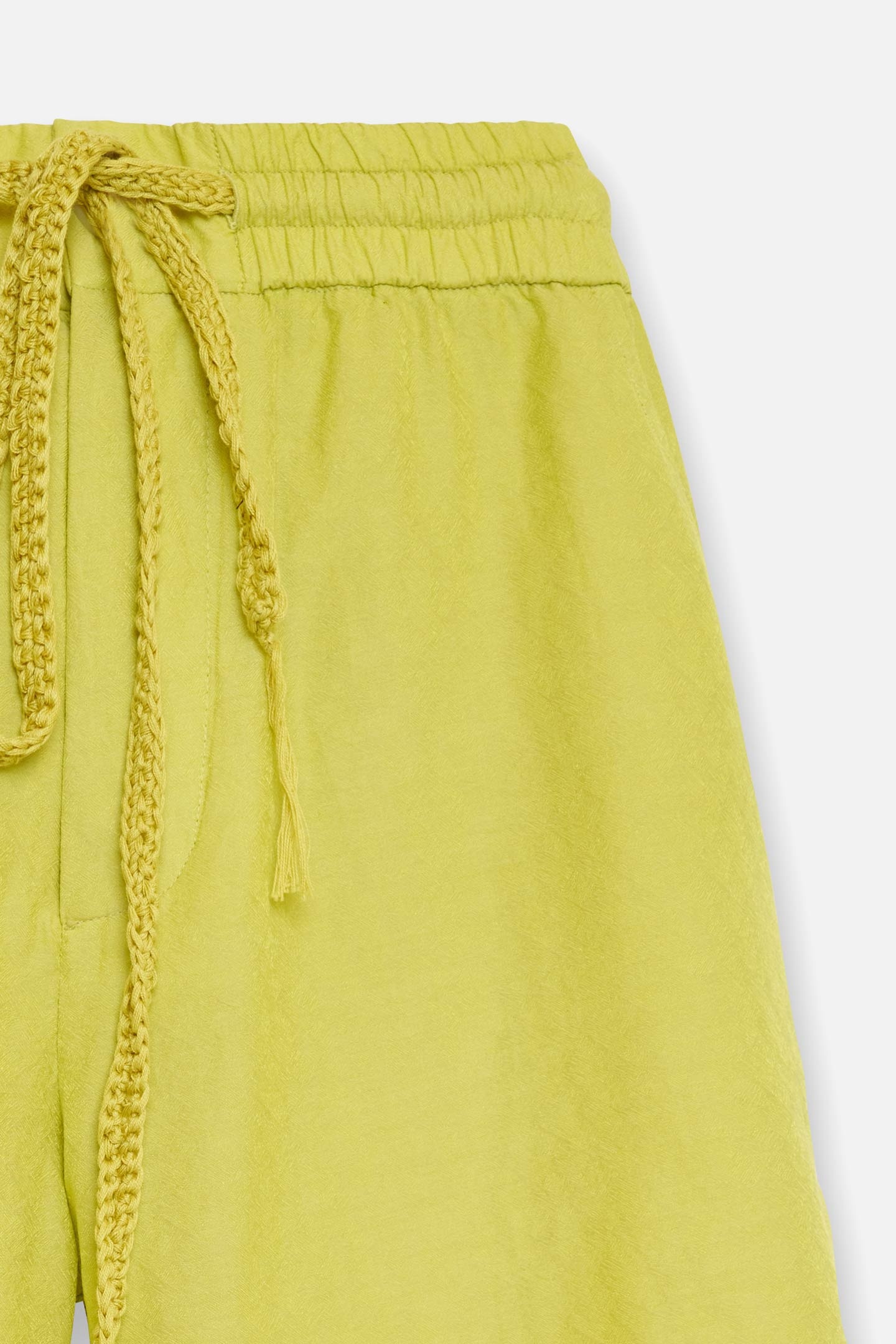 JAQUARD SILK DRAWSTRING SHORT - 4
