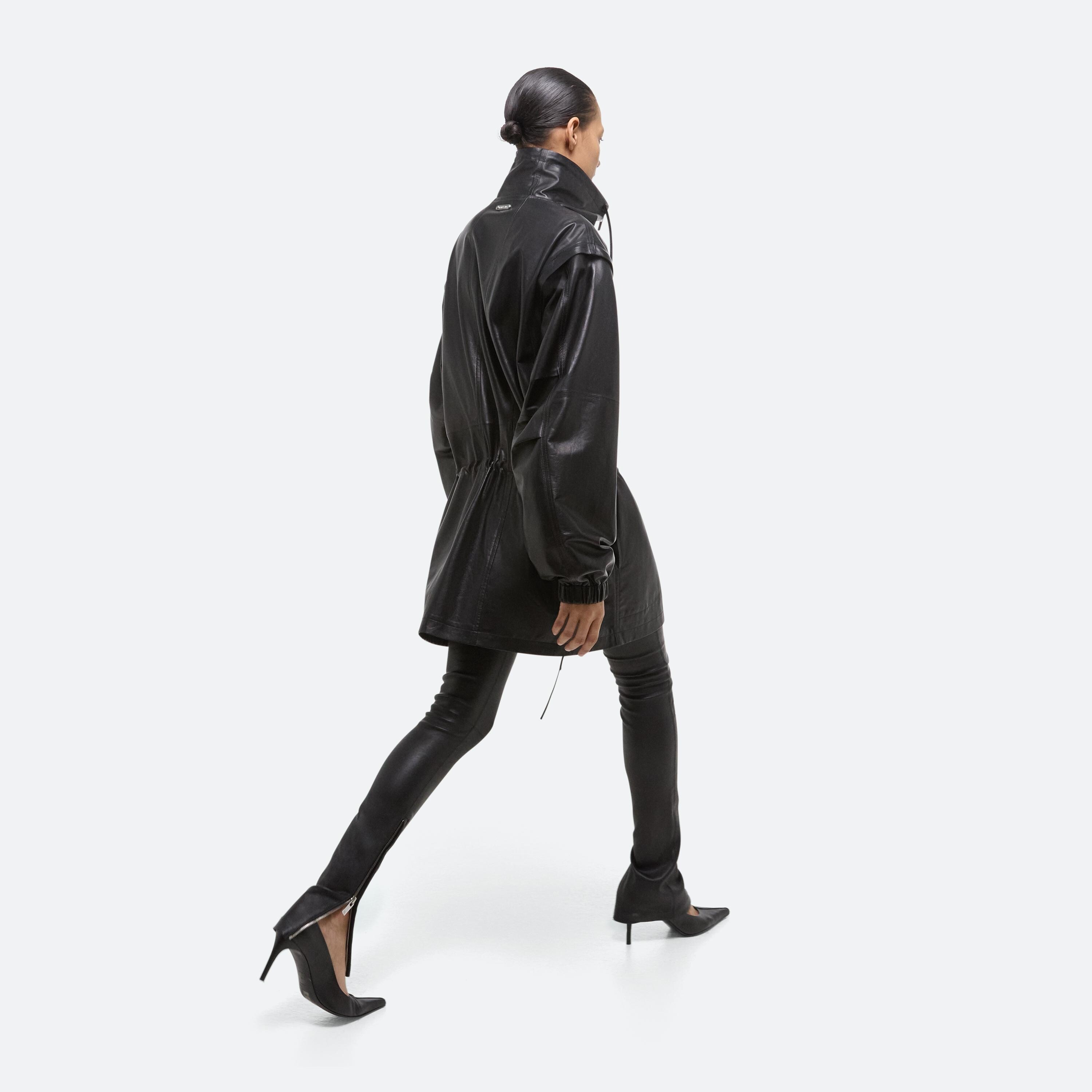 LEATHER GUSSET DRESS - 7