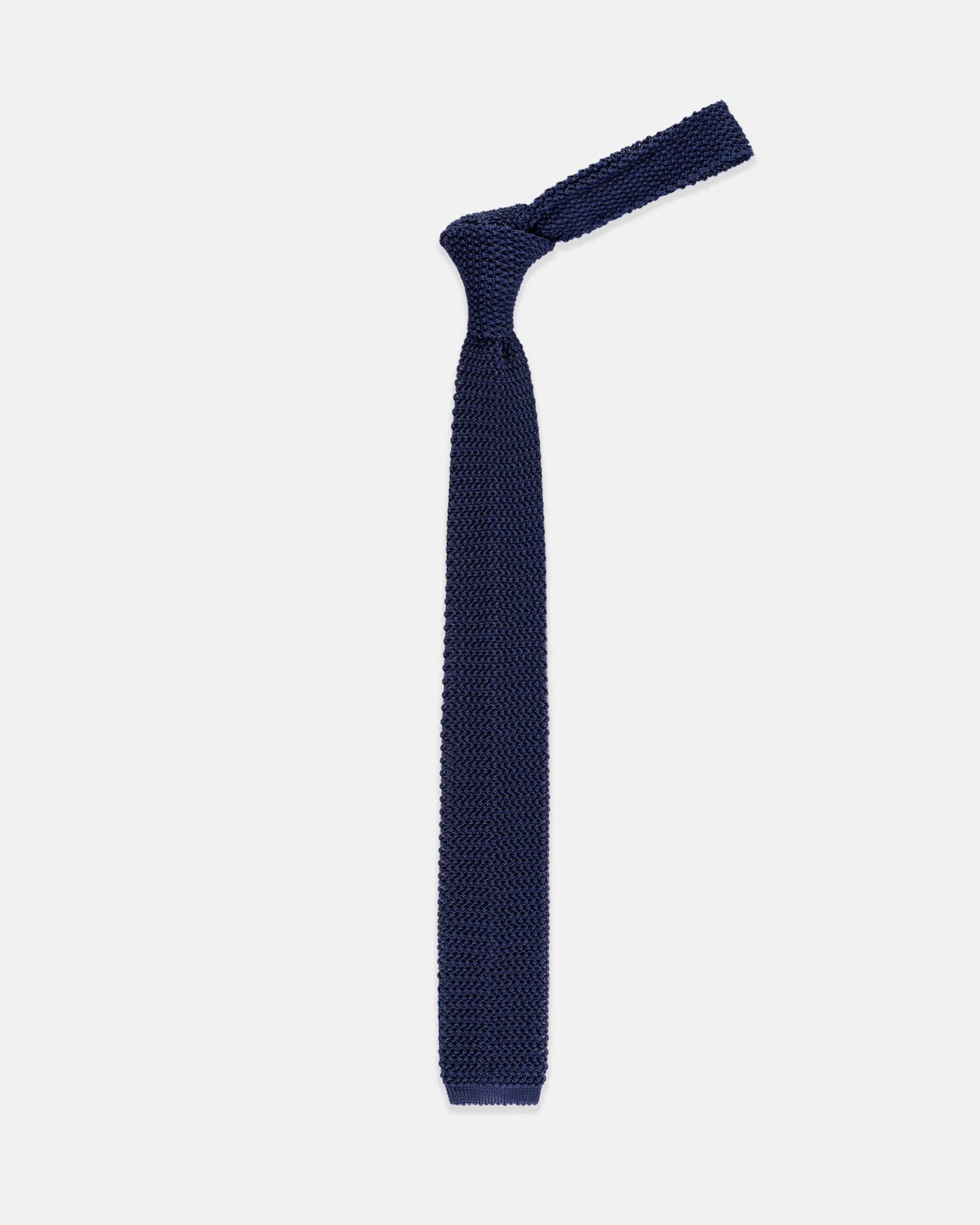 SOLID SILK KNIT TIE - 1