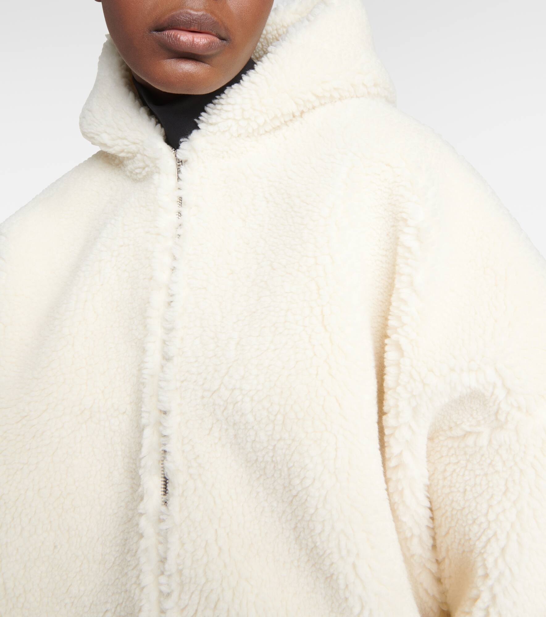 Outerwear faux-shearling hoodie - 4