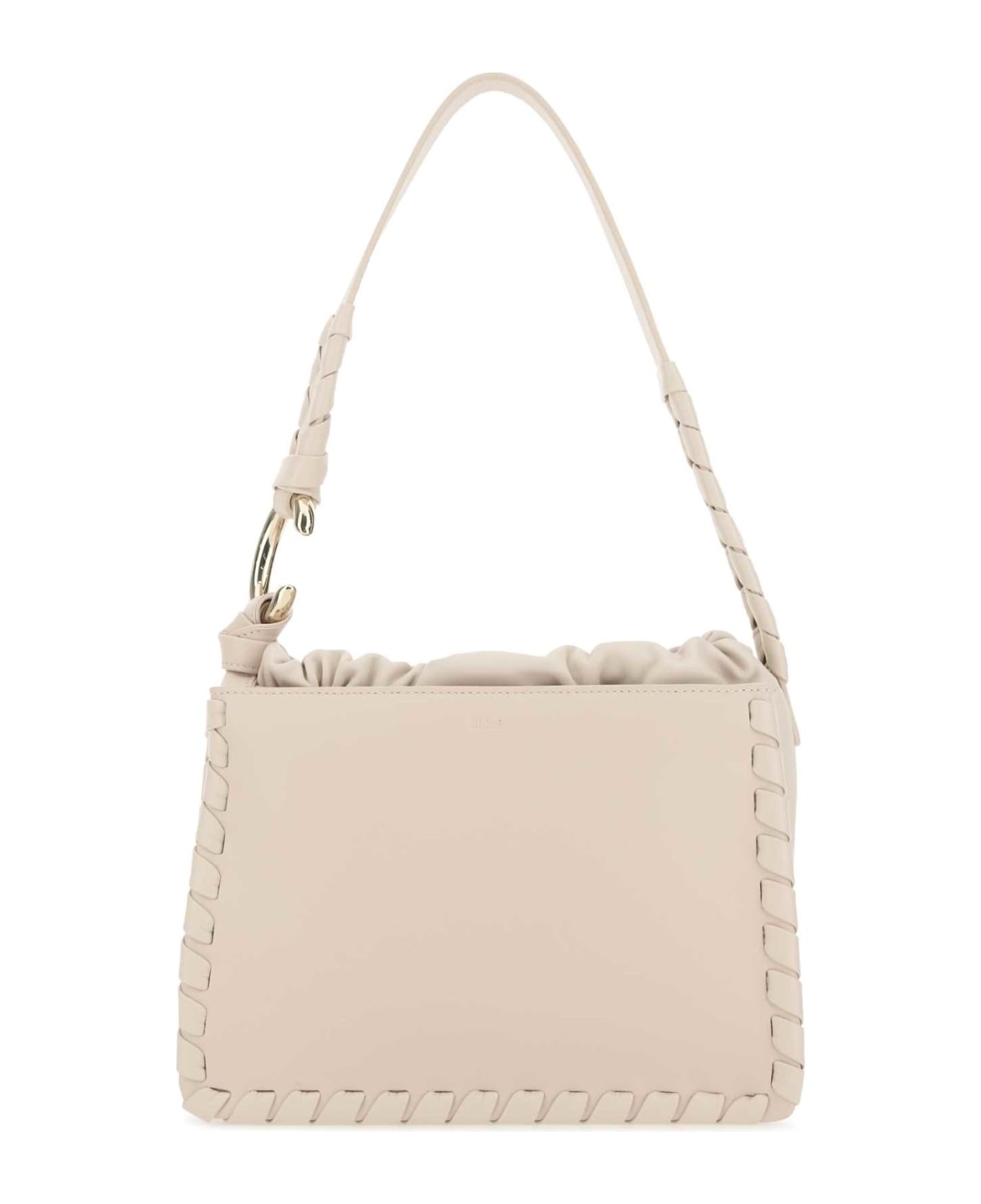 Powder Pink Leather Mate Shoulder Bag - 1