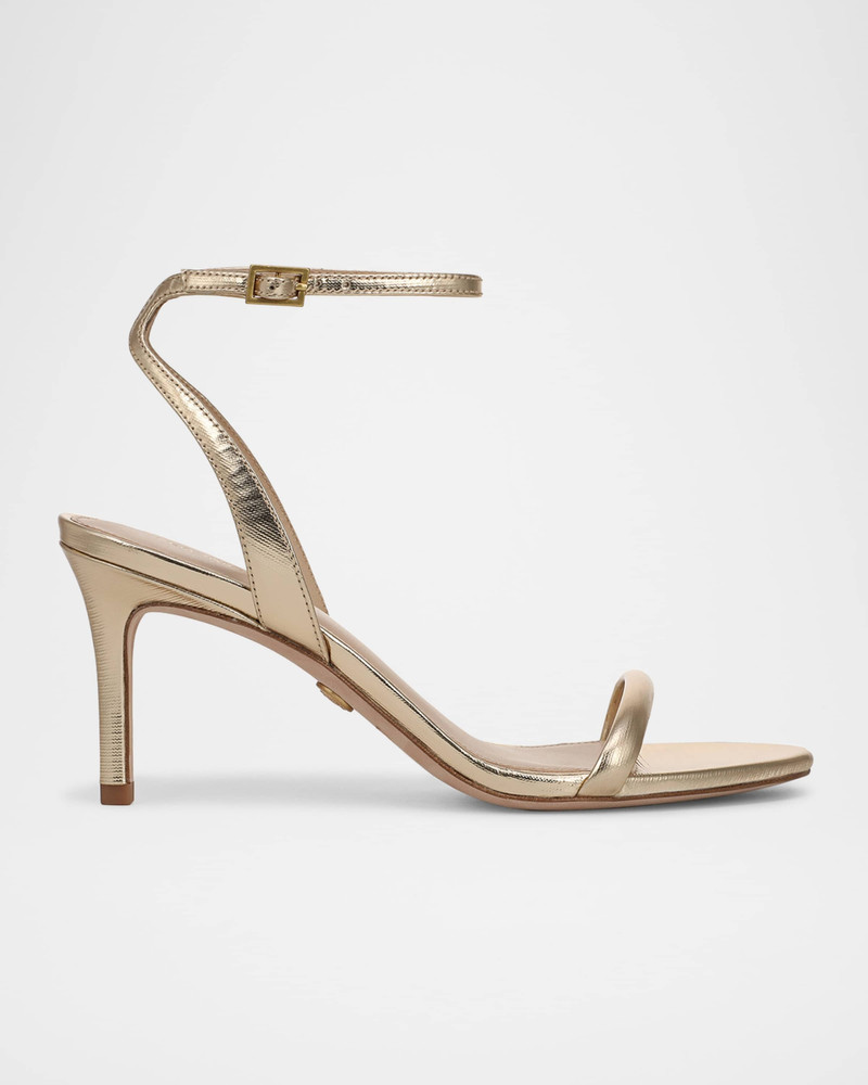 Sylvie Metallic Ankle-Strap Sandals 1