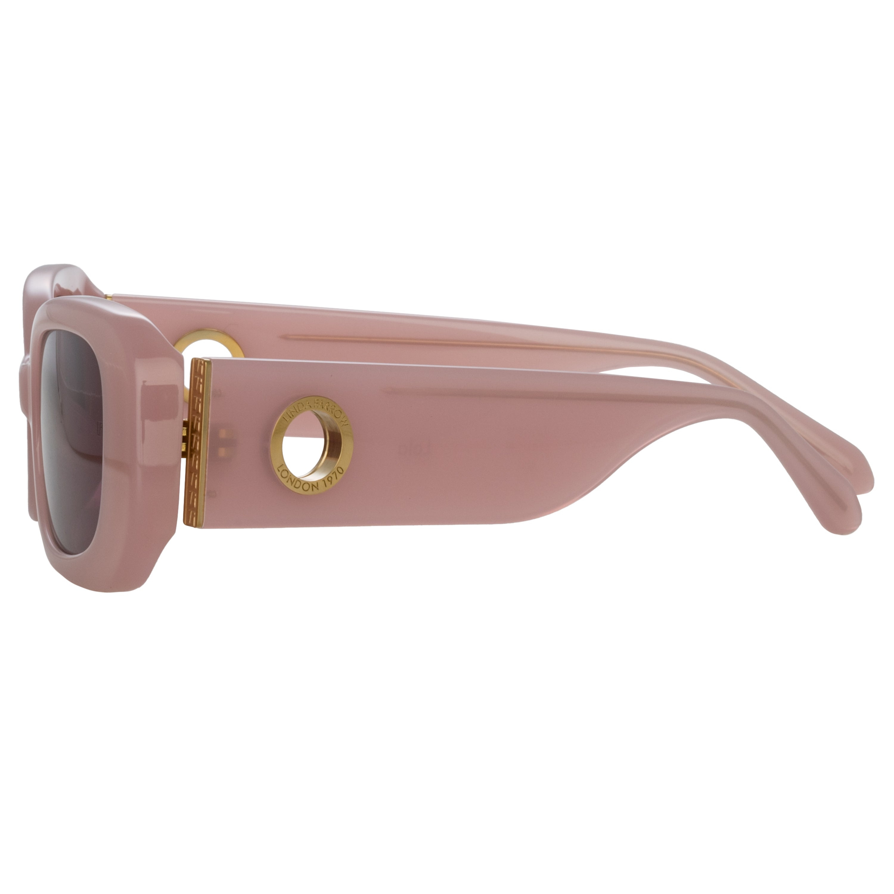 LOLA RECTANGULAR SUNGLASSES IN LILAC - 3