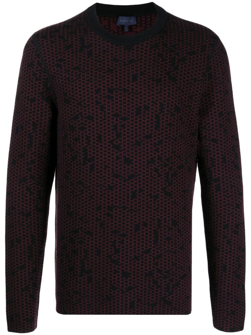 patterned intarsia-knit wool jumper 1