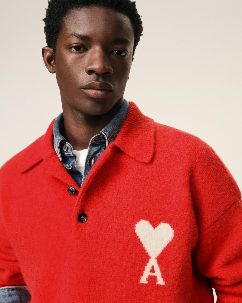 BROWN RED AMI DE COEUR POLO 4