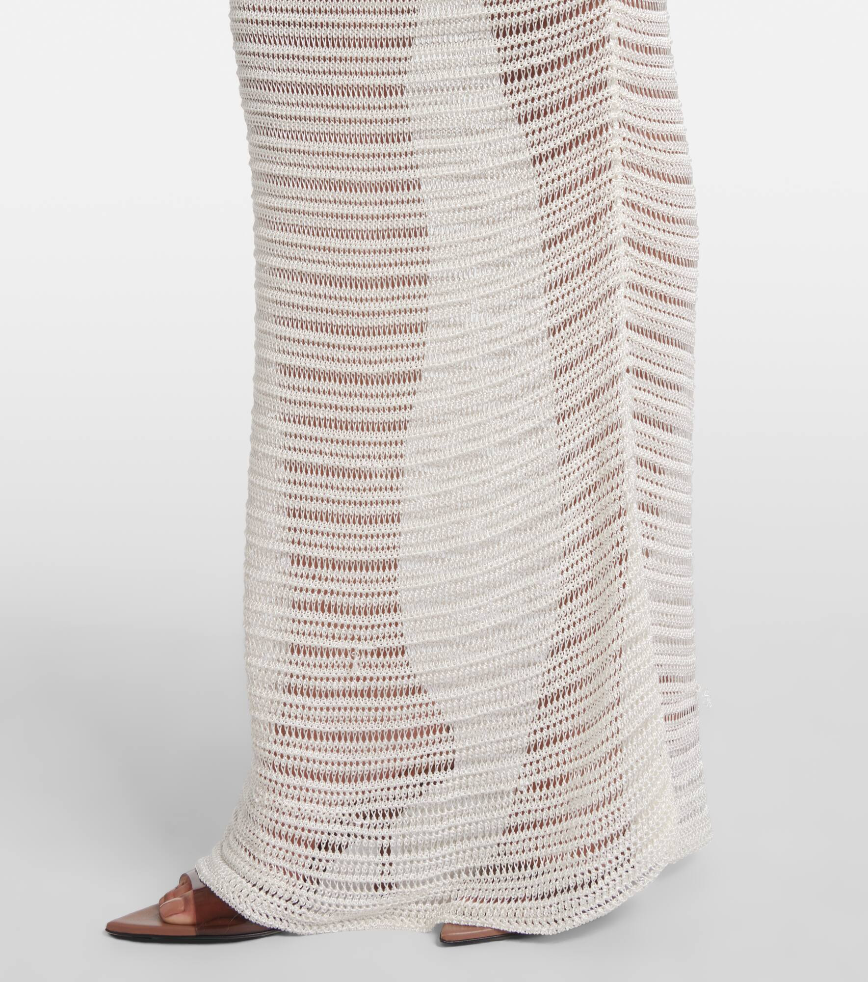 Sheer crochet maxi dress - 5