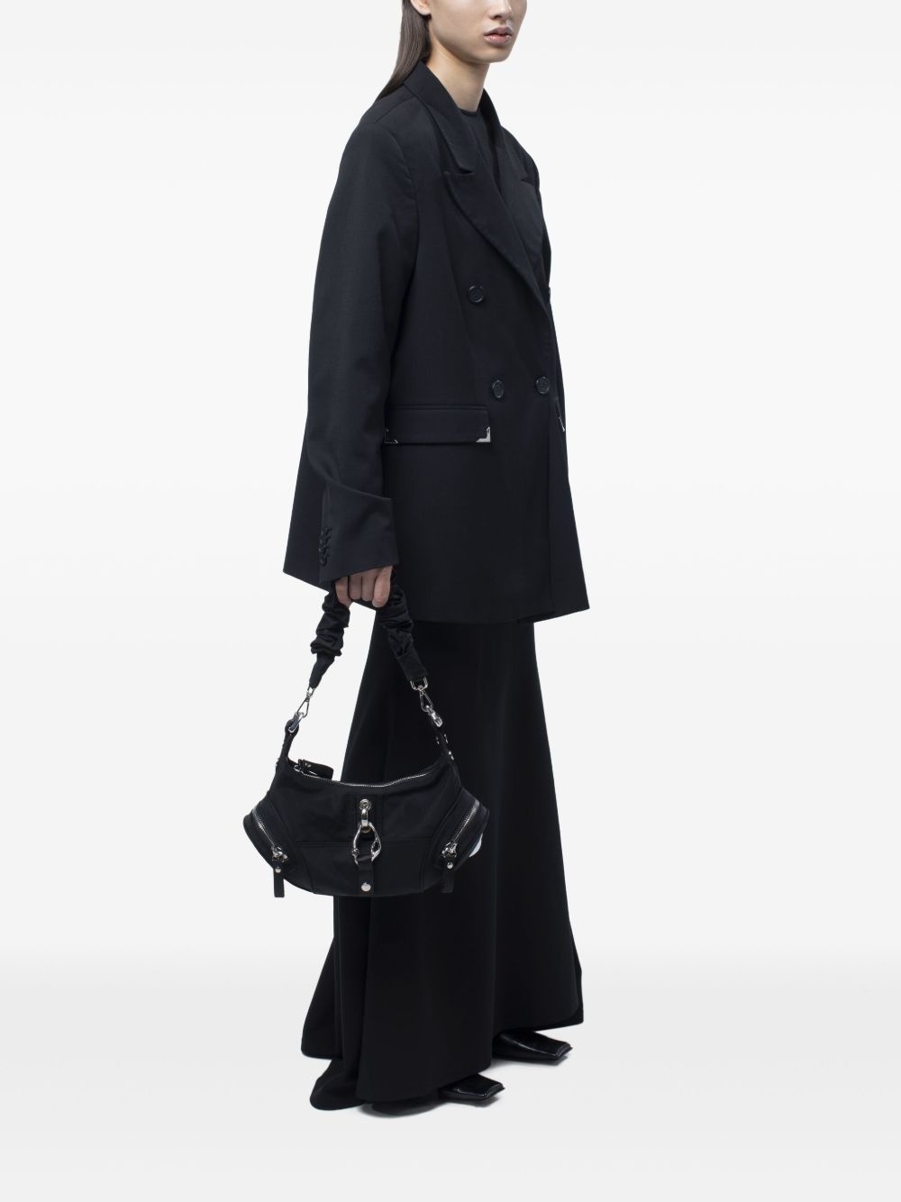 scrunched-handle shoulder bag - 3