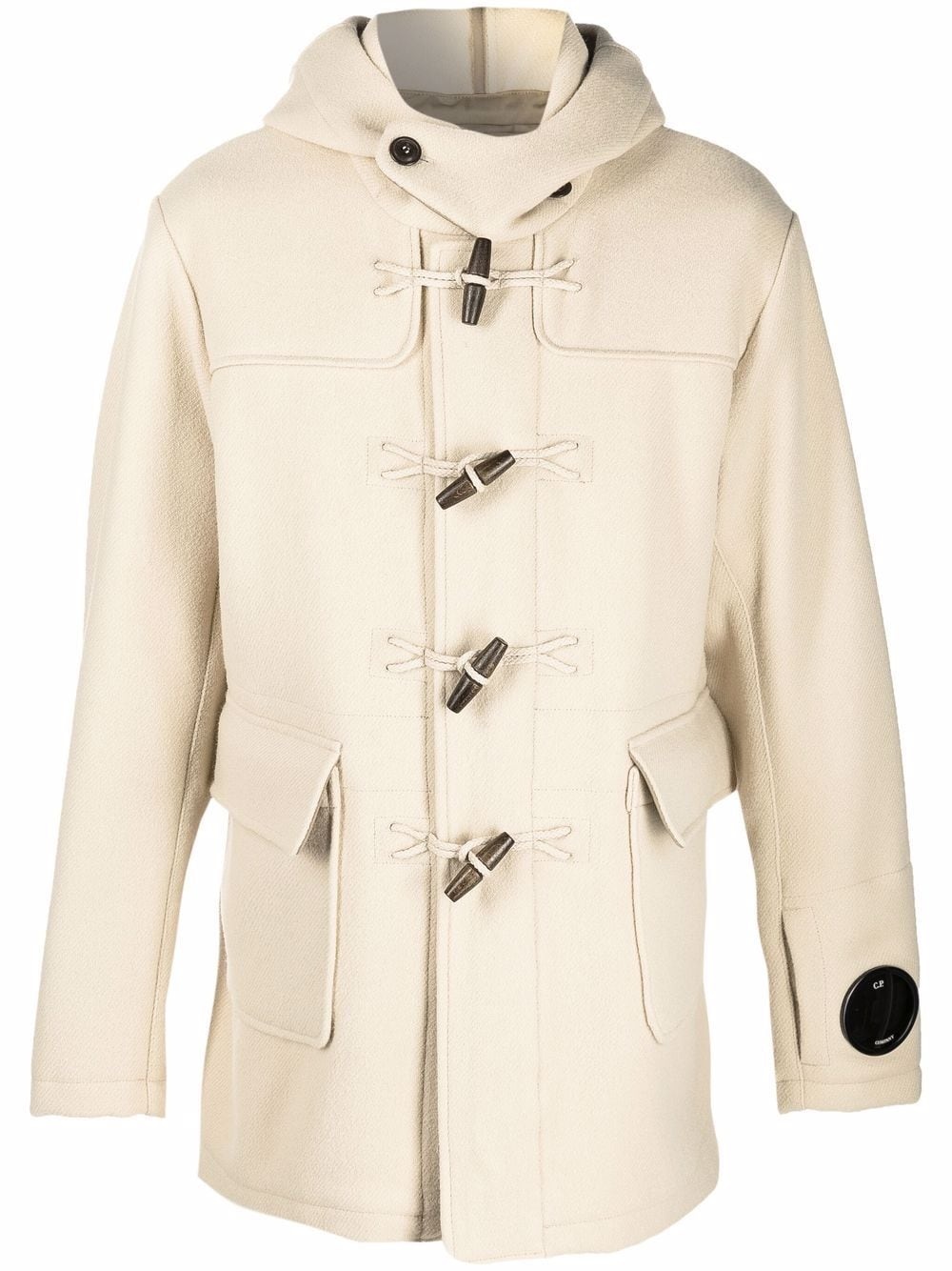 hooded duffle coat - 1