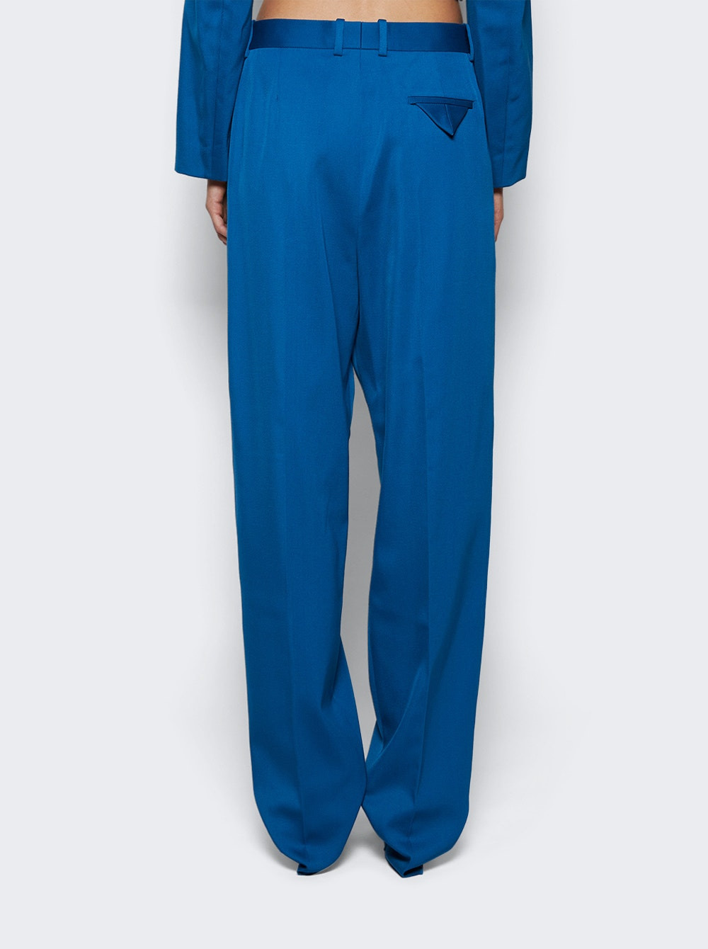 Wool Gabardine Trousers Pacific Blue - 5