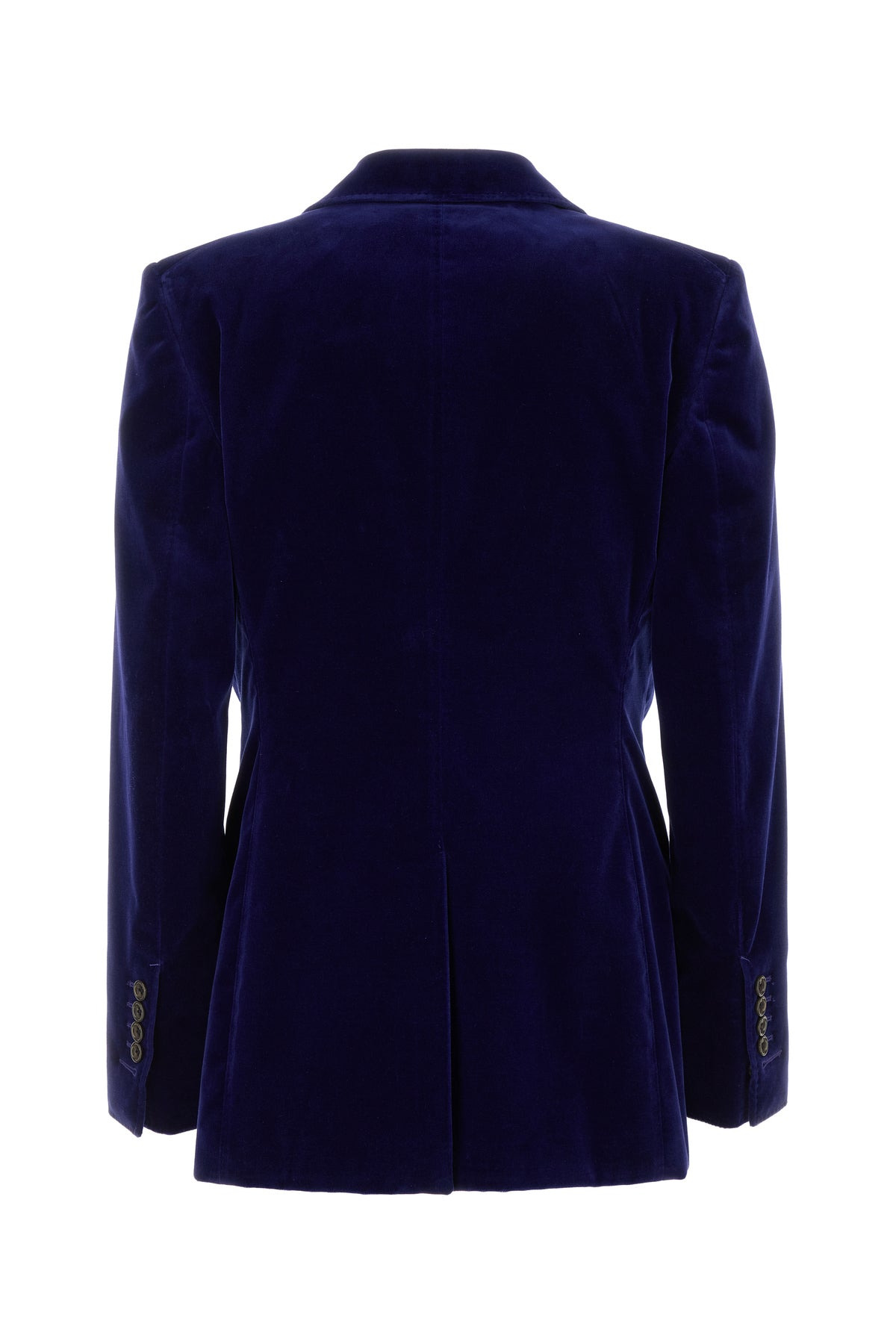 Blue stretch velvet blazer - 2