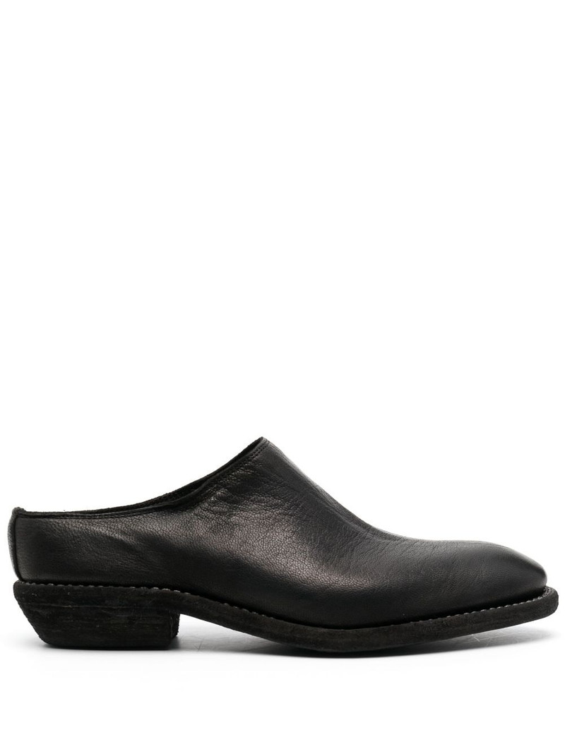 slip-on leather mules 1