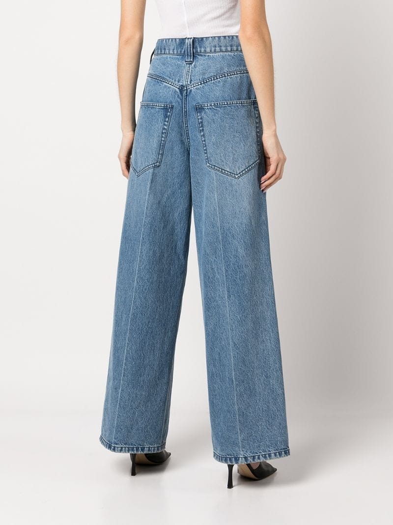 high-waisted wide leg jeans - 4