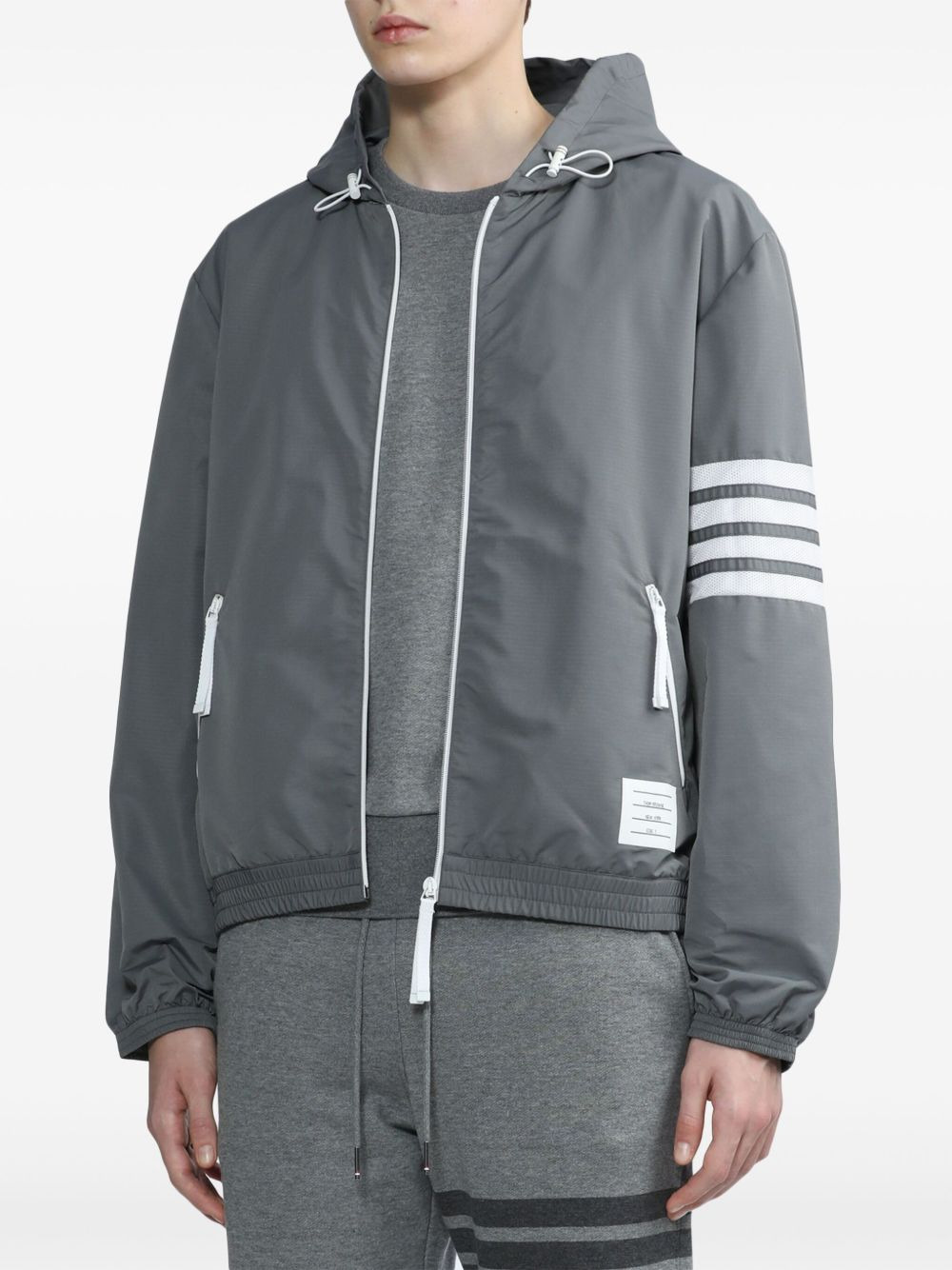 4-Bar stripe hooded jacket - 3