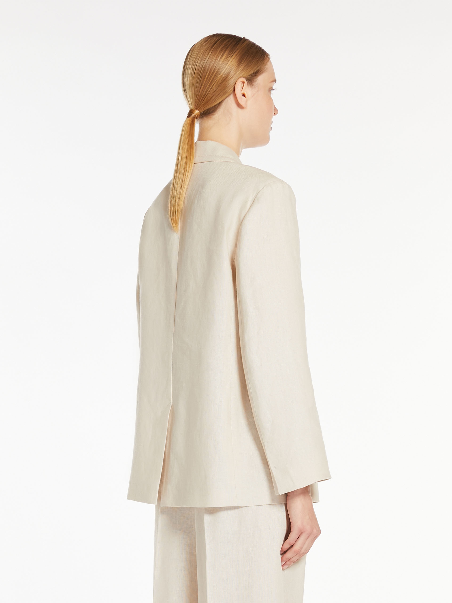 LAURA Double-breasted linen blazer - 4